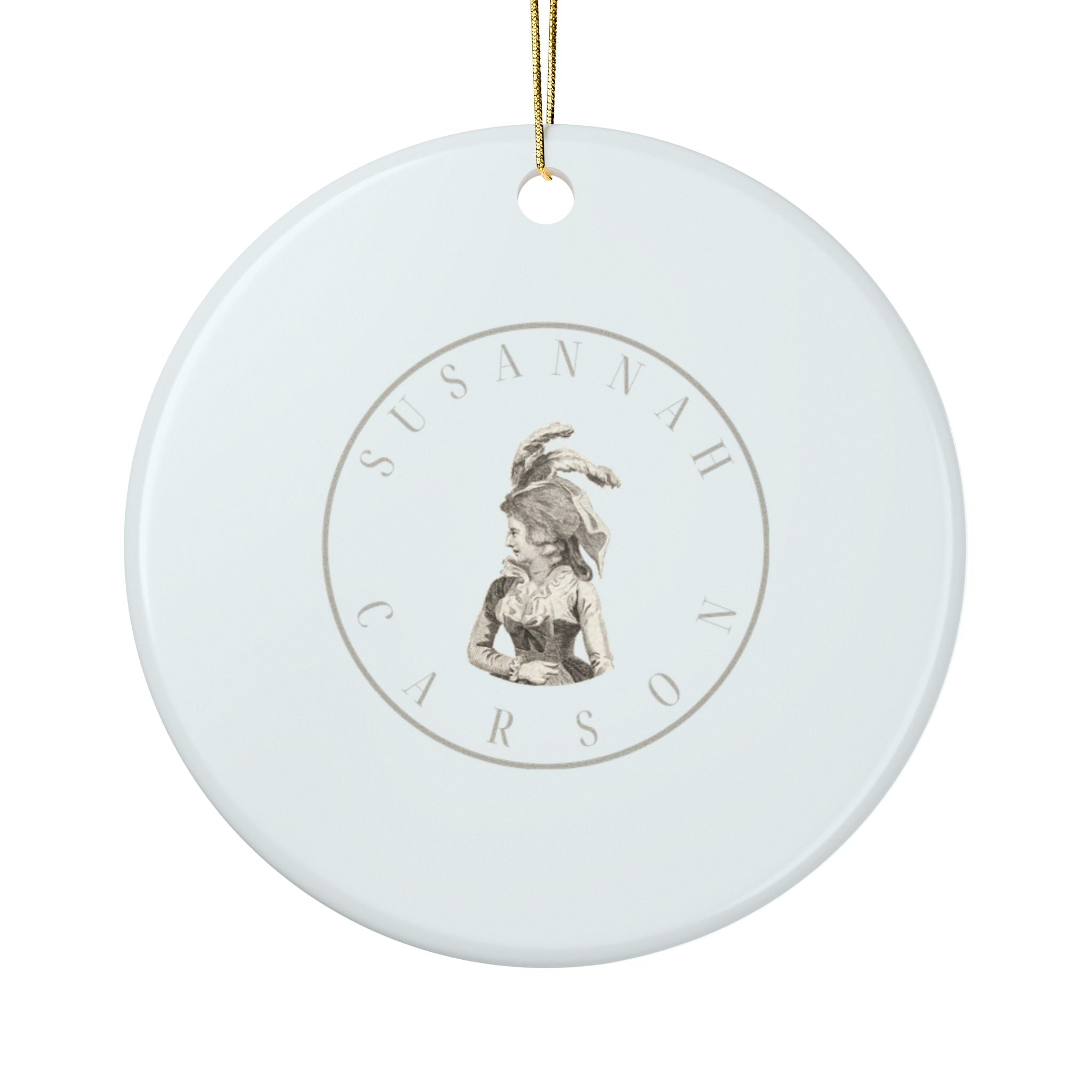 No. 6 Lover's Eye Ceramic Christmas Ornament - Pale Blue