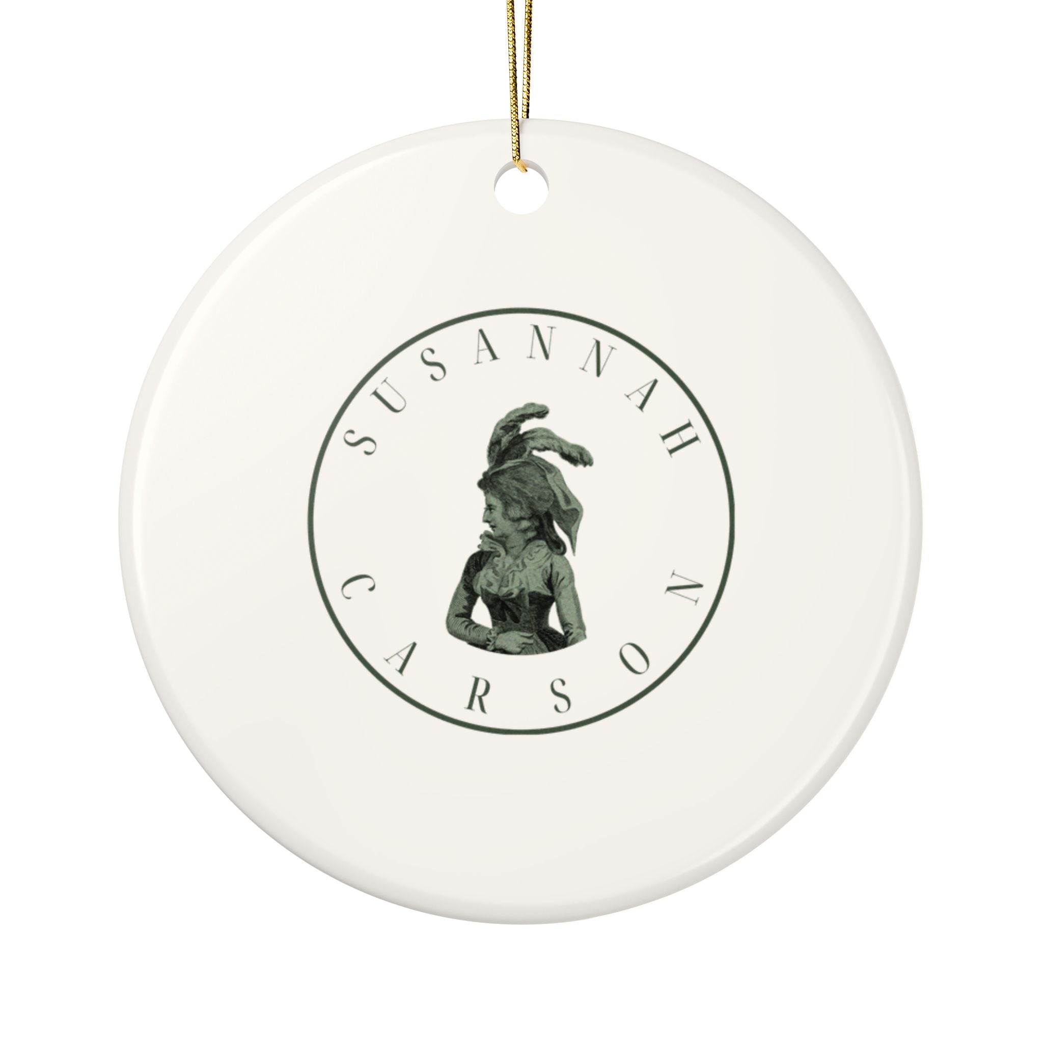 No. 12 Lover's Eye Ceramic Christmas Ornament - Cream