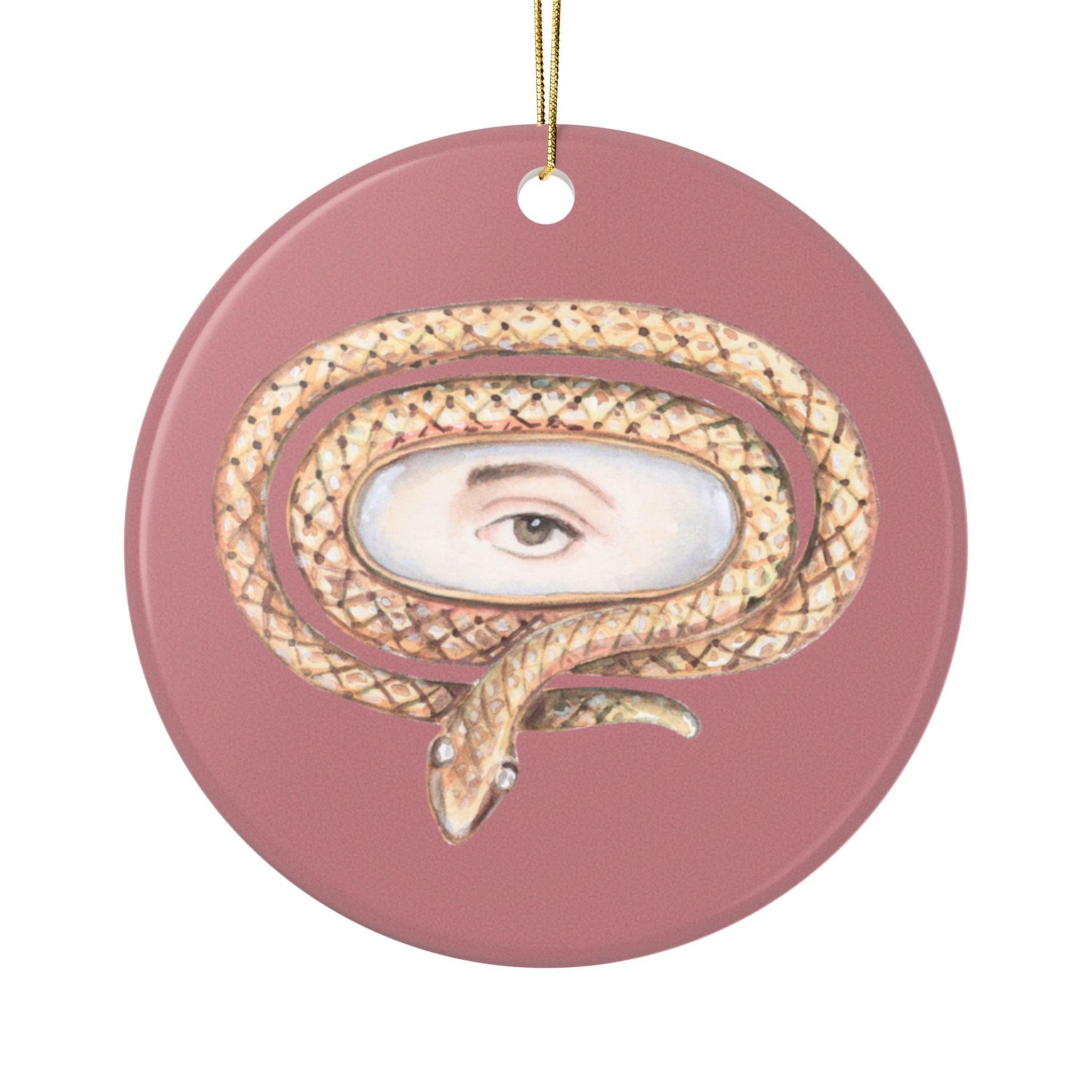 No. 7 Lover's Eye Ceramic Christmas Ornament - Pink