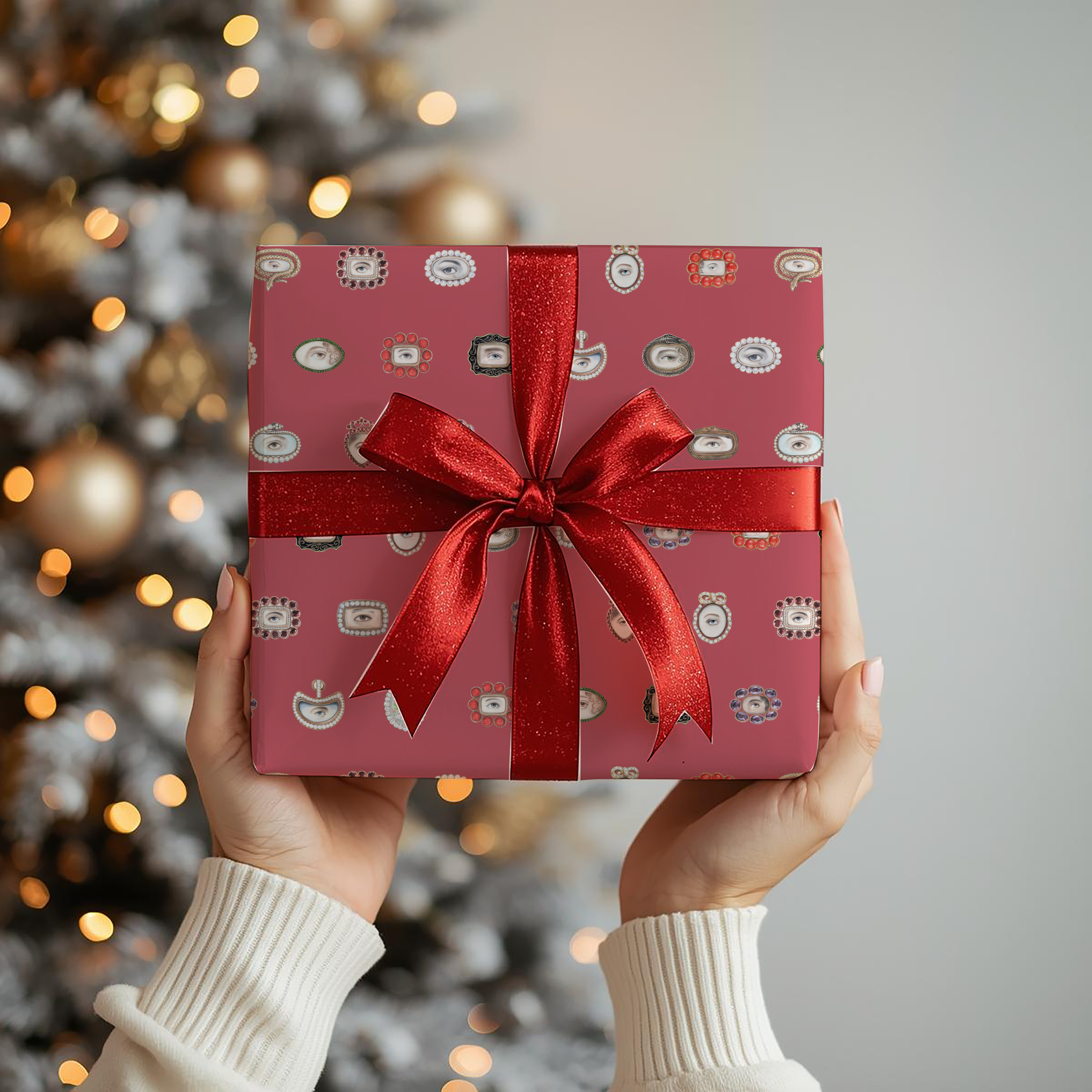 Lover's Eye Wrapping Paper (Raspberry)