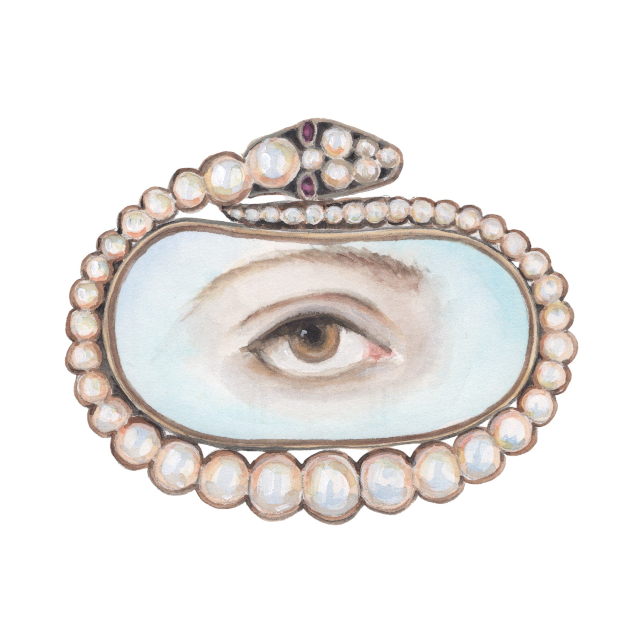 No. 8 Lover's Eye Watercolor Archival Print