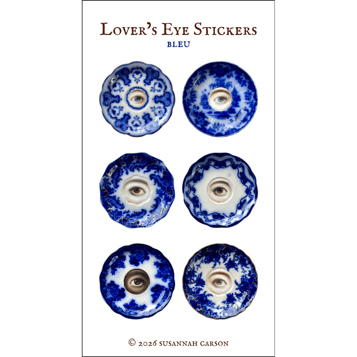 Lover's Eye Sticker Sheet: Bleu