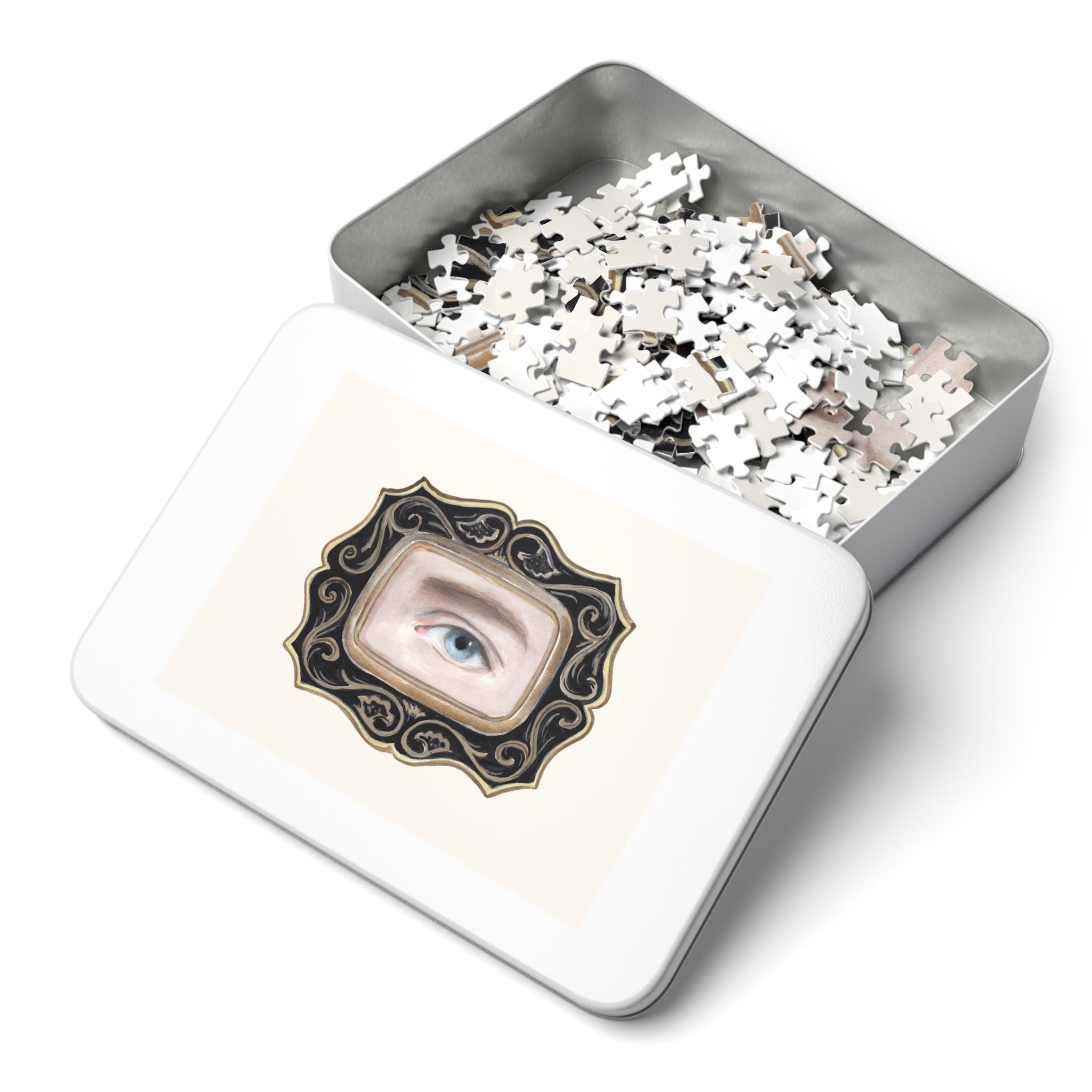Lover's Eye Jigsaw Puzzle with Tin (Soft Cream)
