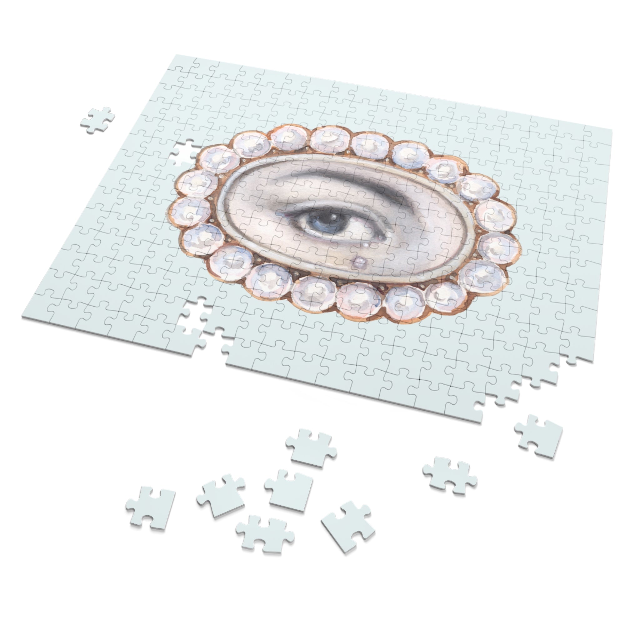 Lover's Eye Jigsaw Puzzle with Tin (Robin's Egg Blue)