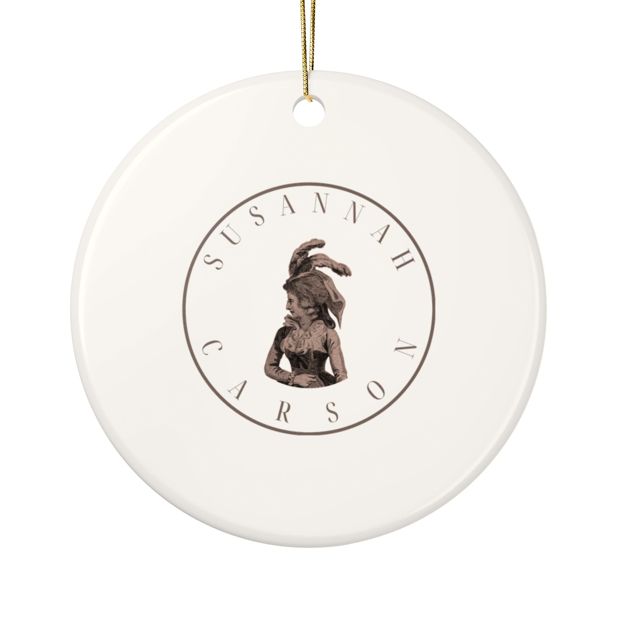 No. 5 Lover's Eye Ceramic Christmas Ornament - Cream