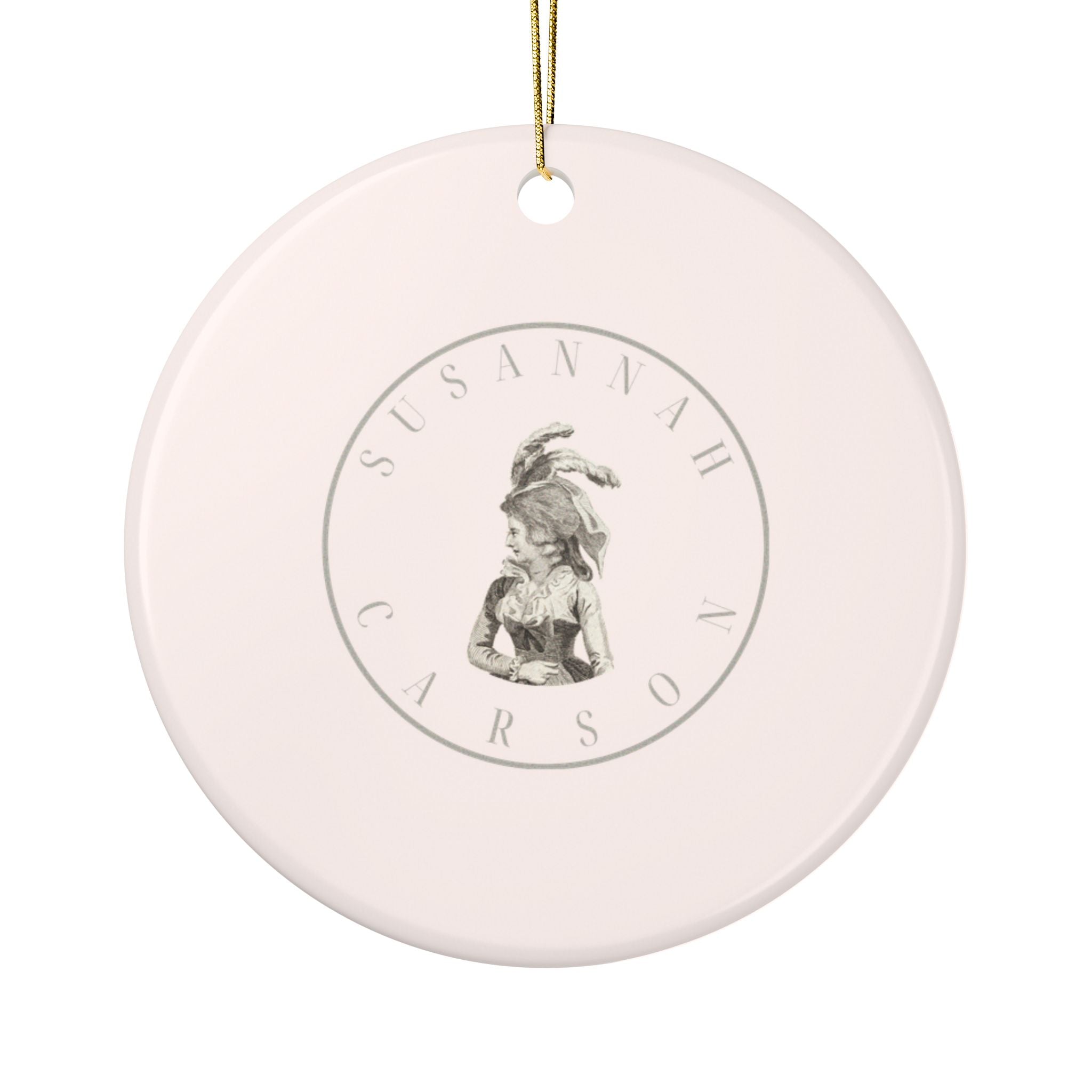 No. 1 Lover's Eye Ceramic Christmas Ornament - Pale Pink