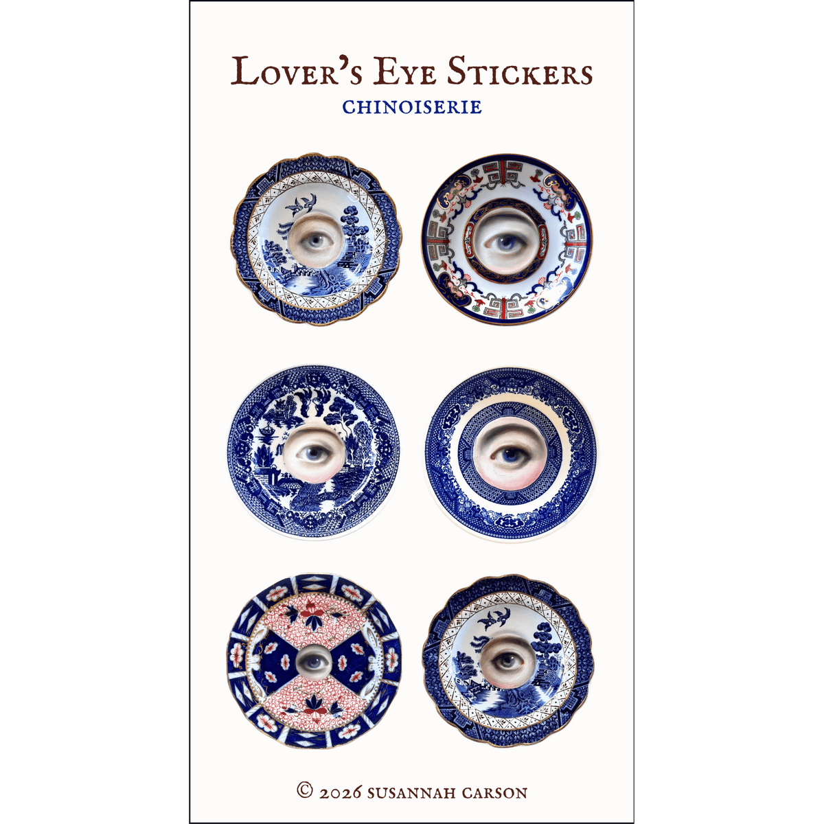 Lover's Eye Sticker Sheet: Chinoiserie