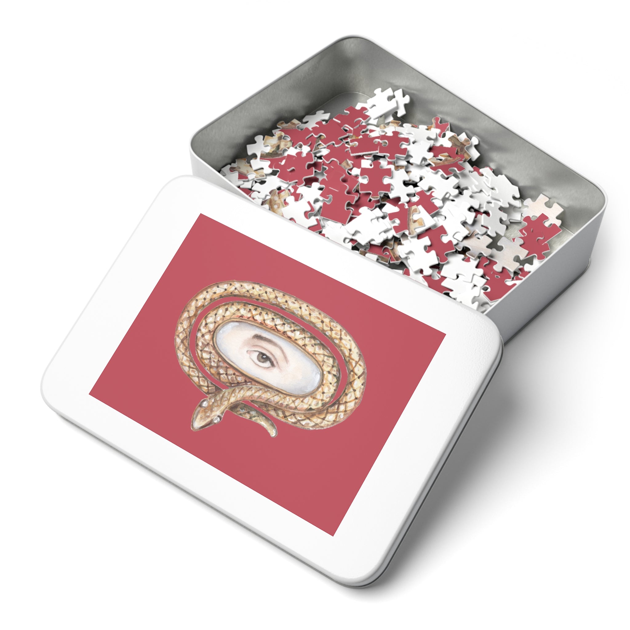 Lover's Eye Jigsaw Puzzle with Tin (Raspberry)