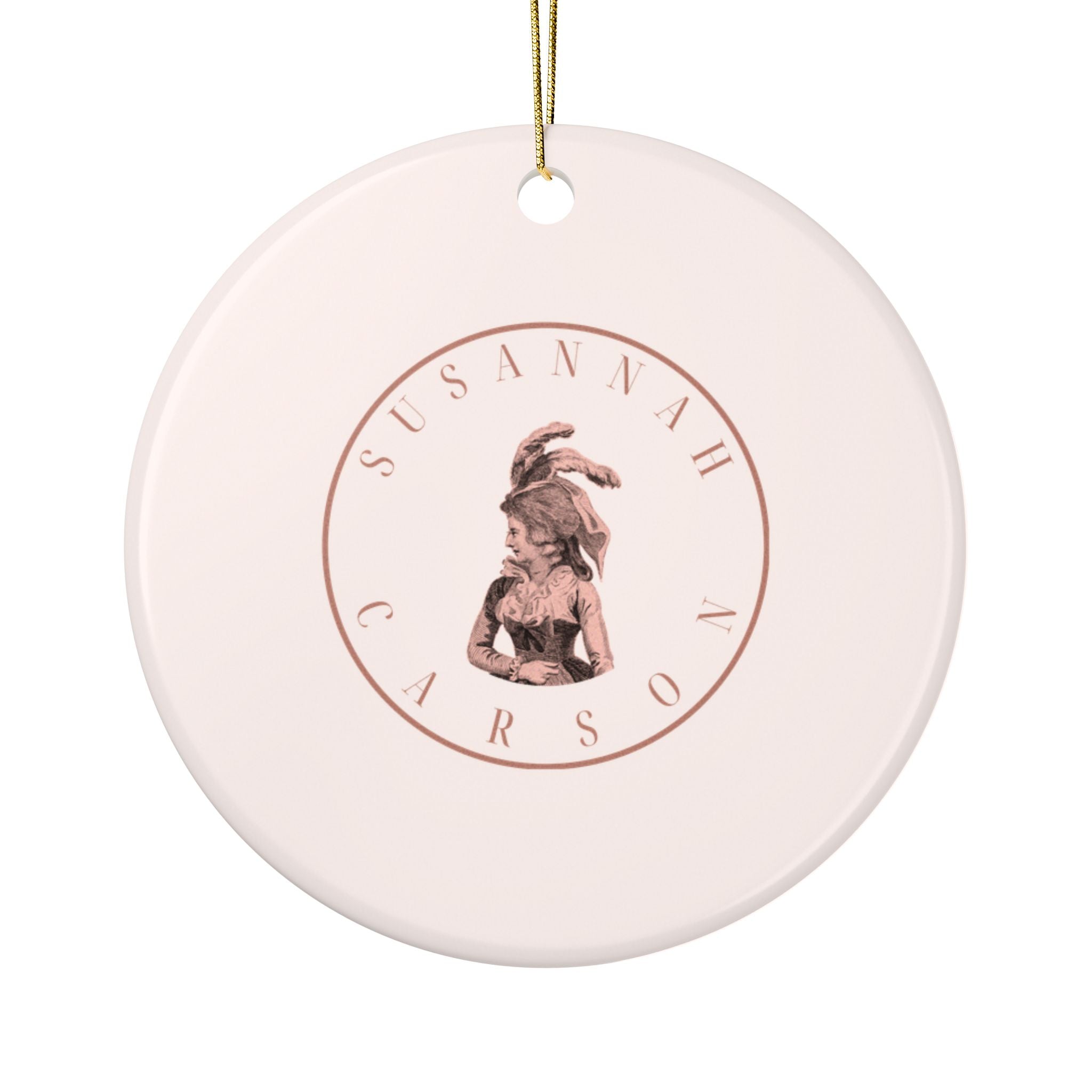 No. 20 Lover's Eye Ceramic Christmas Ornament - Pale Pink
