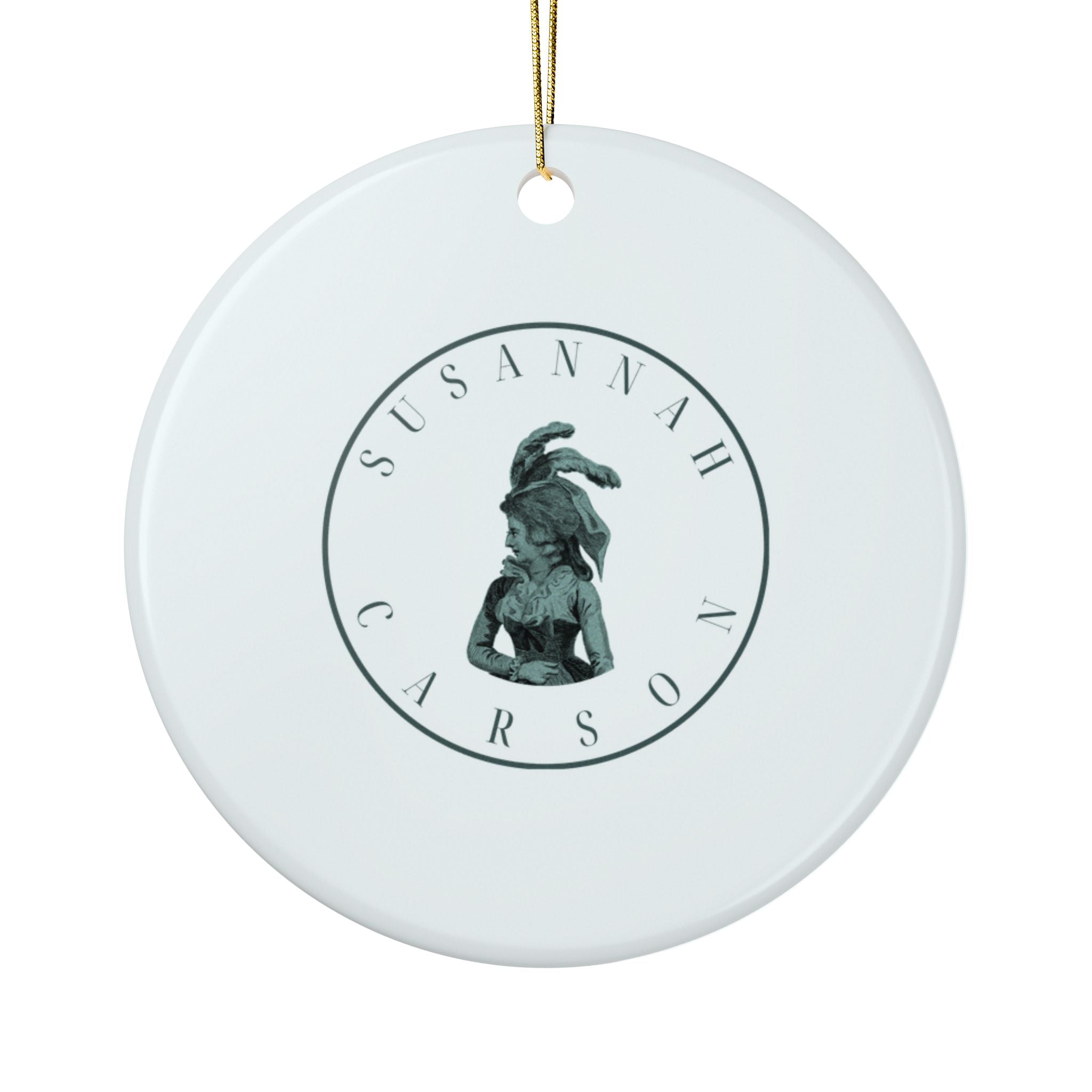 No. 15 Lover's Eye Ceramic Christmas Ornament - Pale Blue