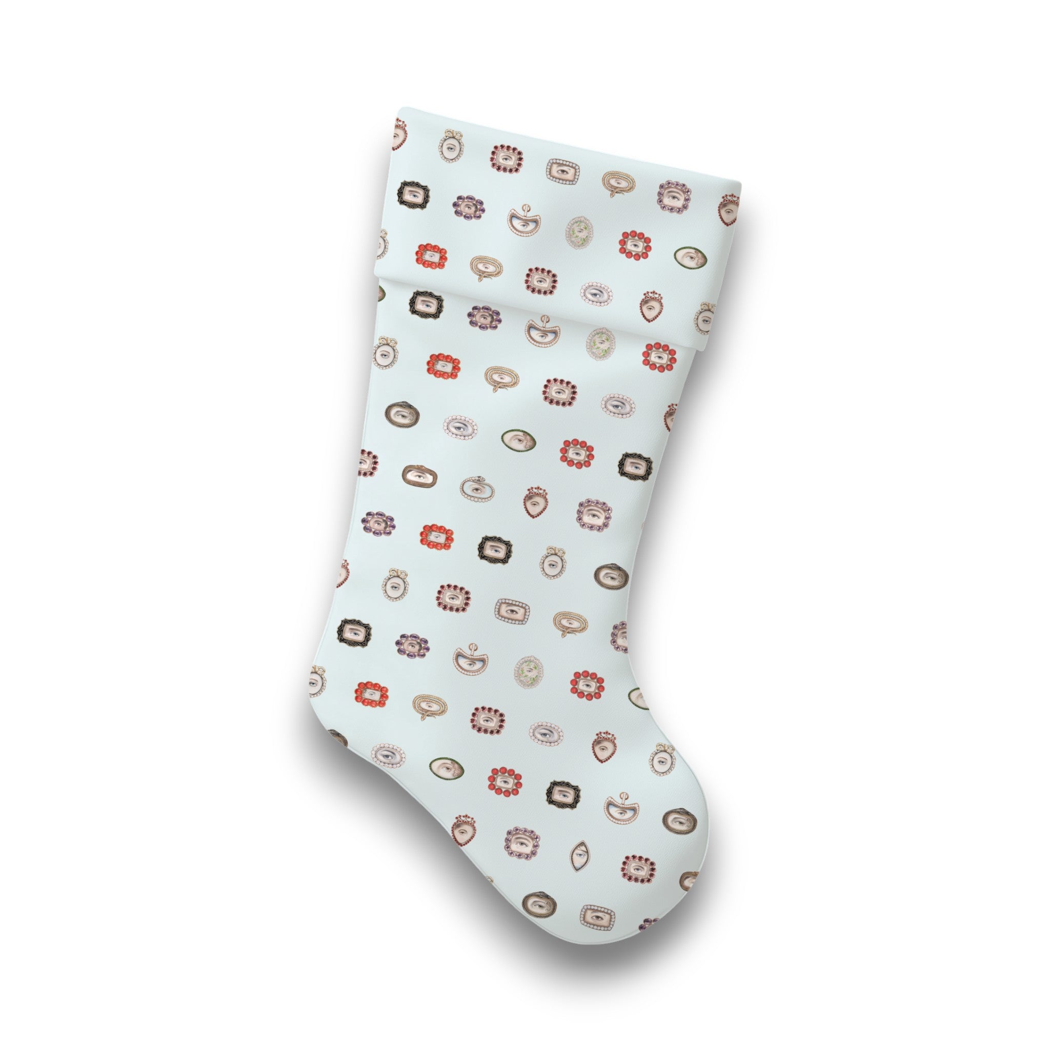 Lover's Eye Linen Christmas Stocking (Robin's Egg Blue)