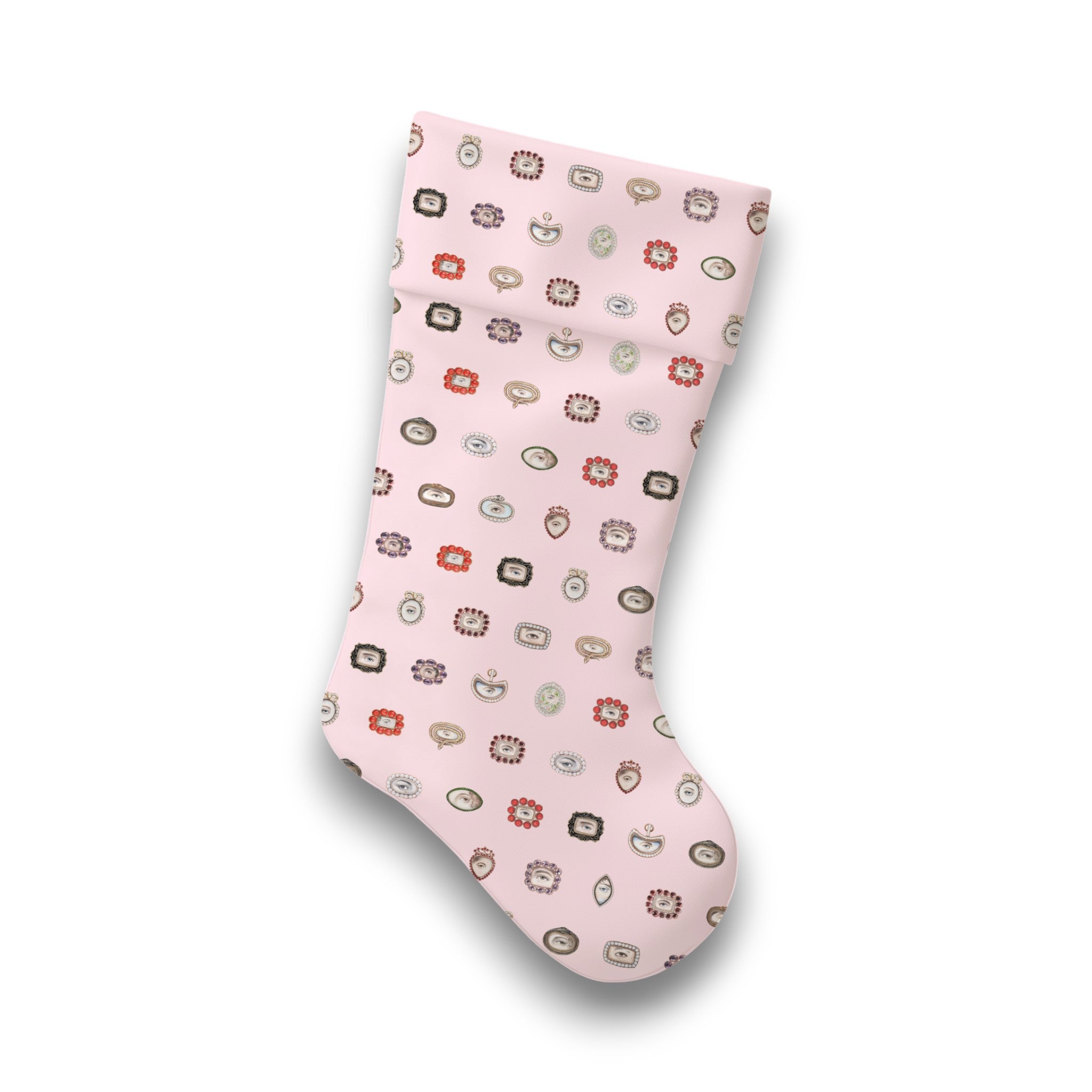 Lover's Eye Linen Christmas Stocking (Petal Pink)