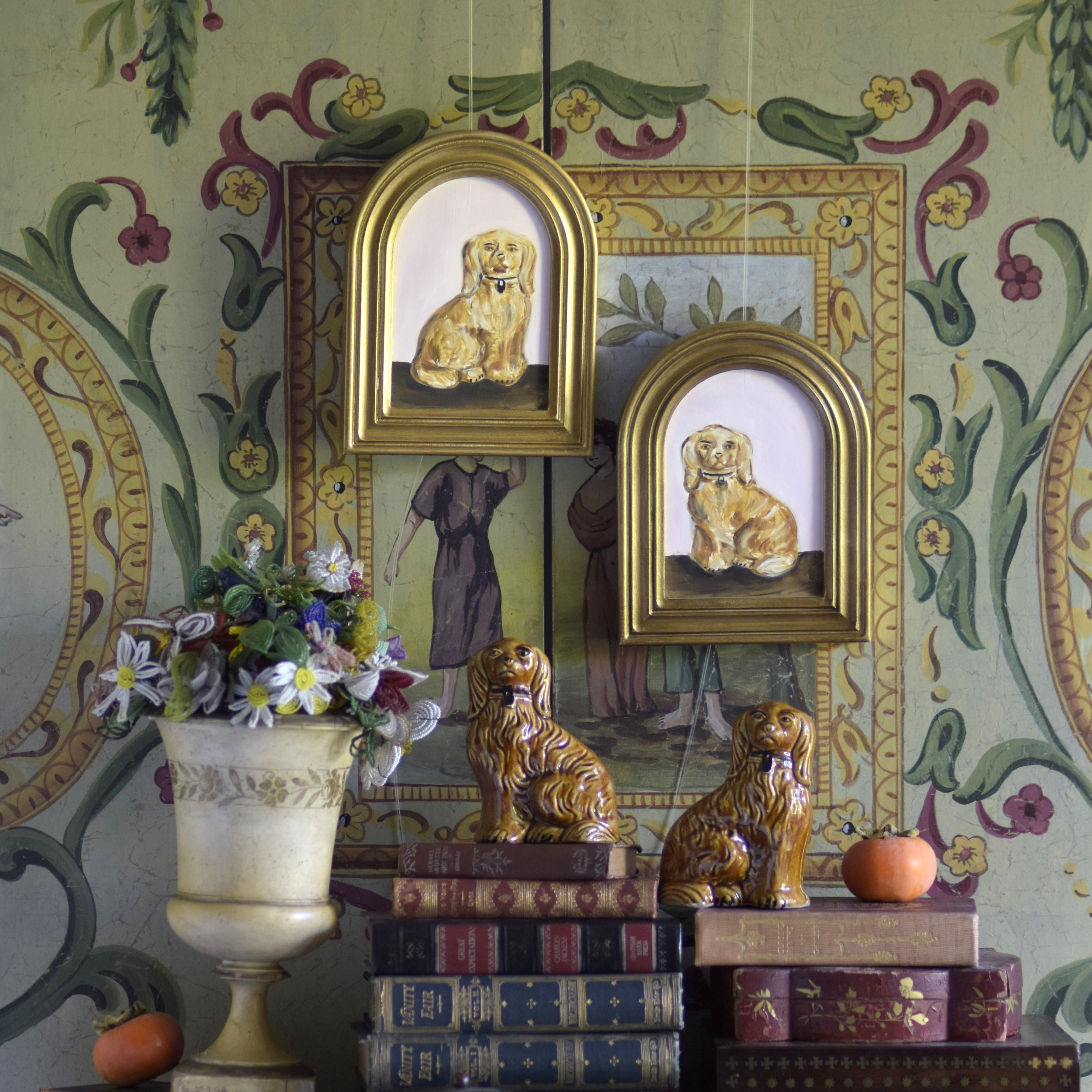 No. 1022 Theodore & Theobald the Treacle Staffordshire Spaniels and Their Portraits