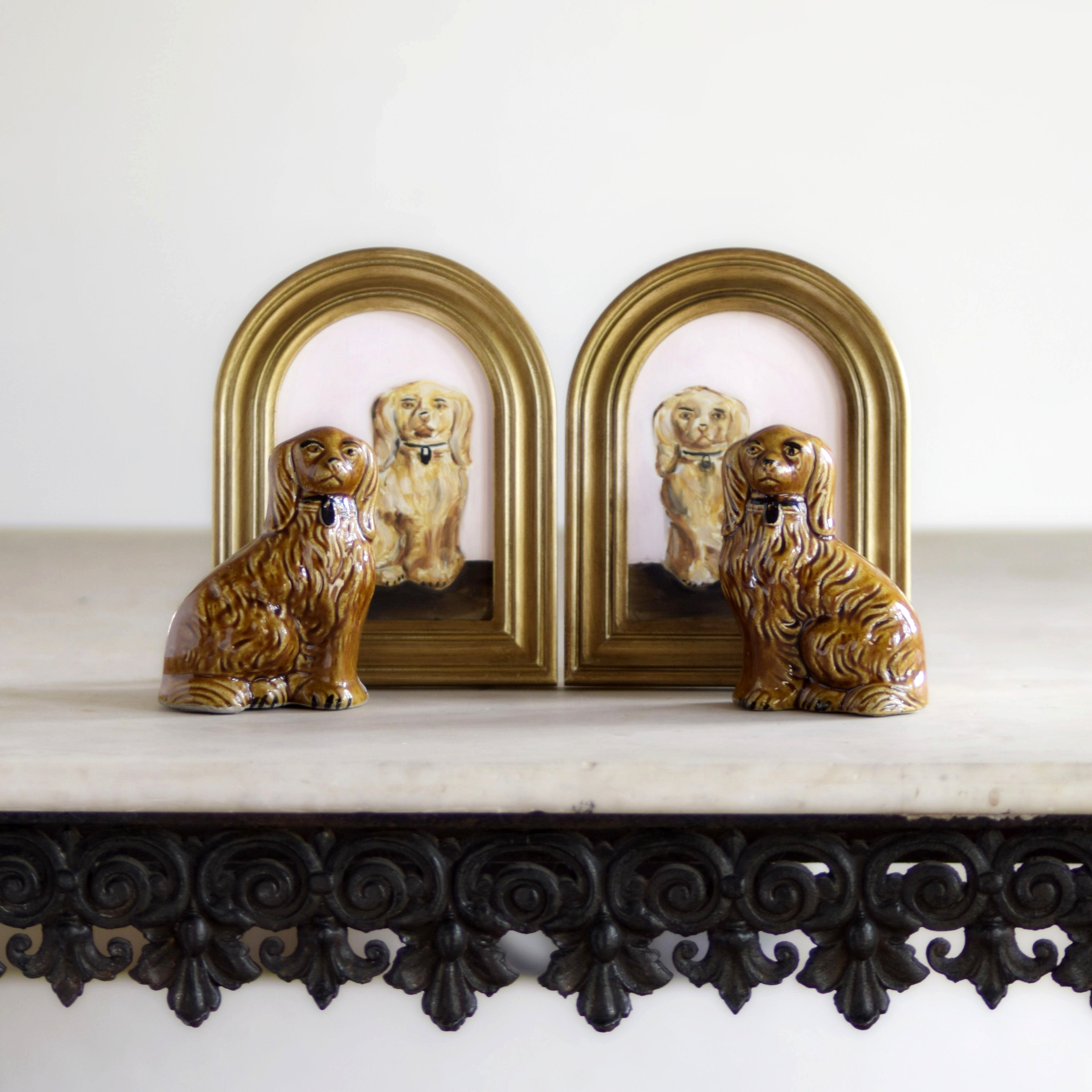 No. 1022 Theodore & Theobald the Treacle Staffordshire Spaniels and Their Portraits