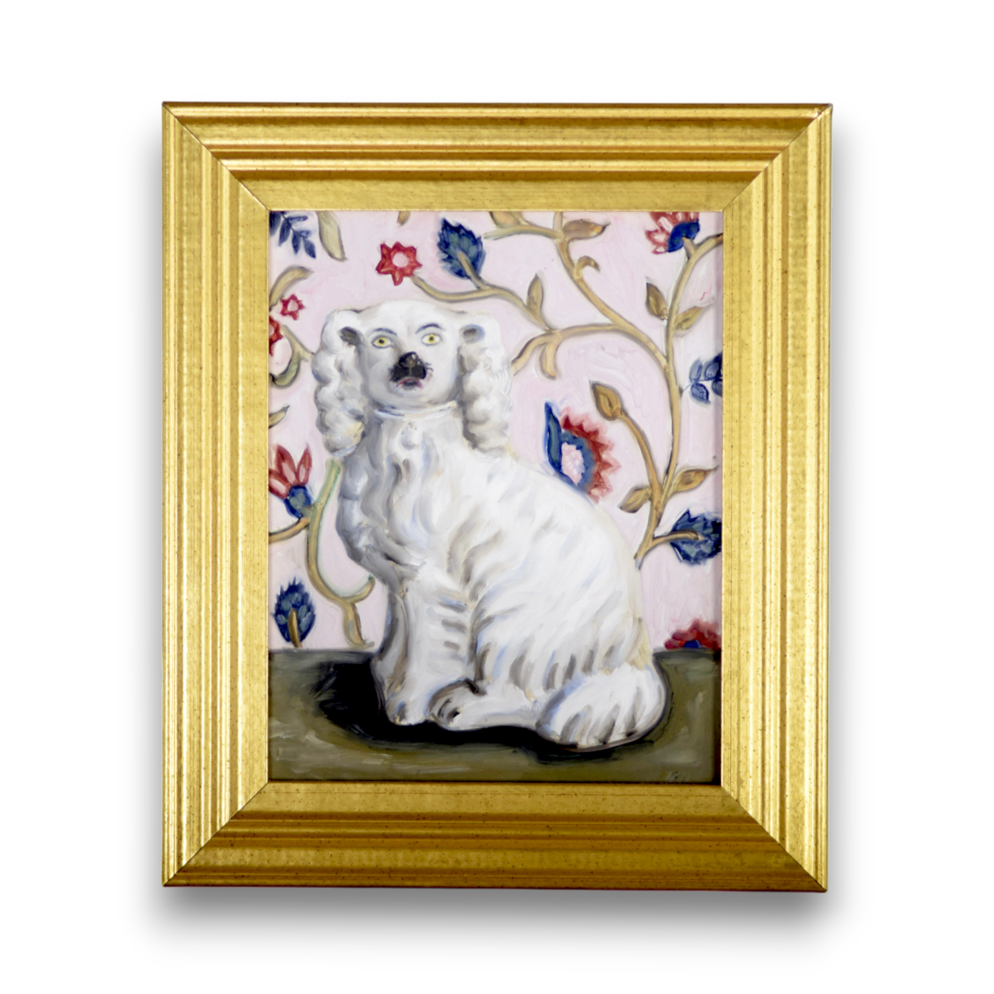 No. 1040 Barnabas the White Staffordshire Spaniel and His Portrait