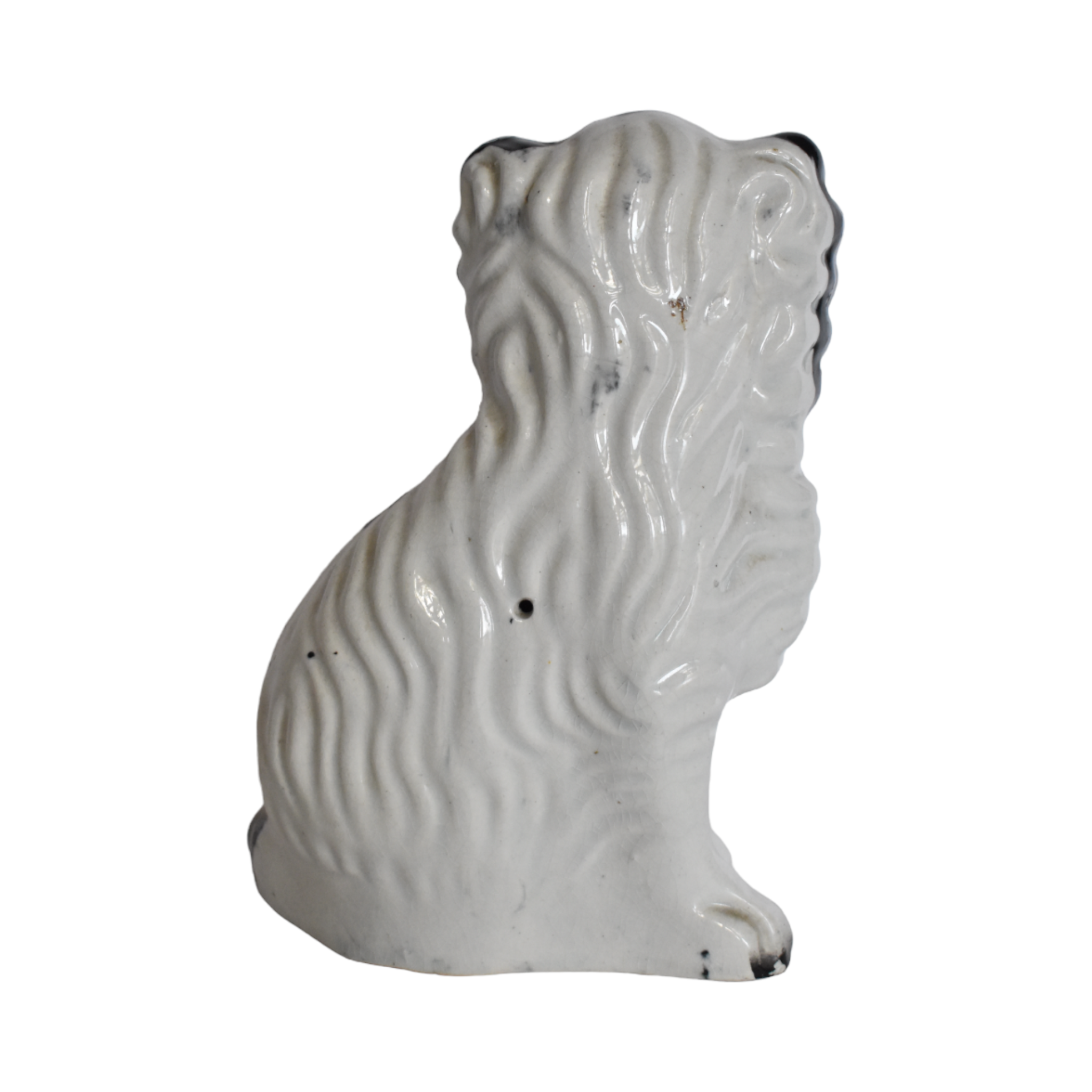 No. 1018 Chester the Black & White Staffordshire Spaniel and His Portrait