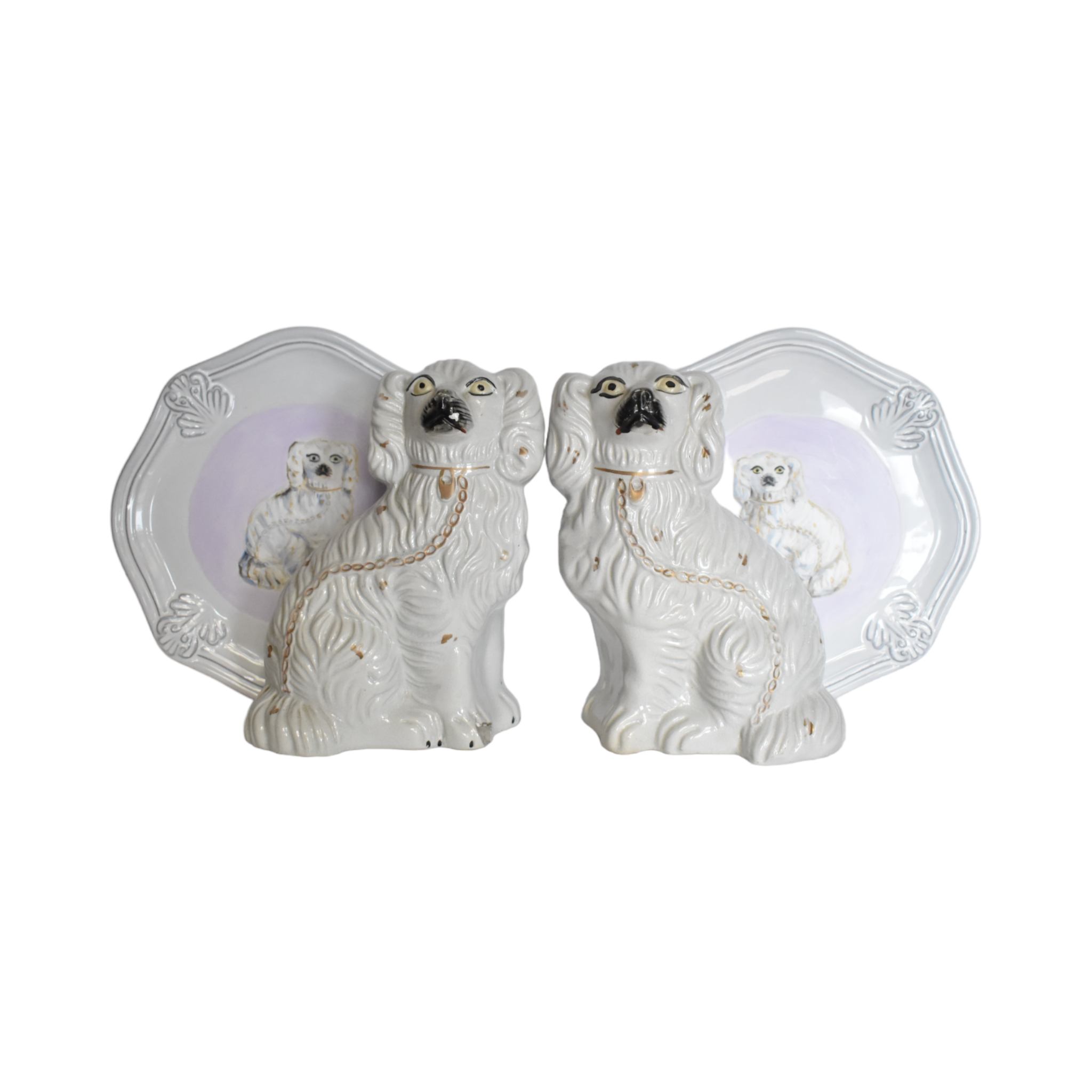 No. 1028 Floris & Fergus the White Staffordshire Spaniels and Their Portraits