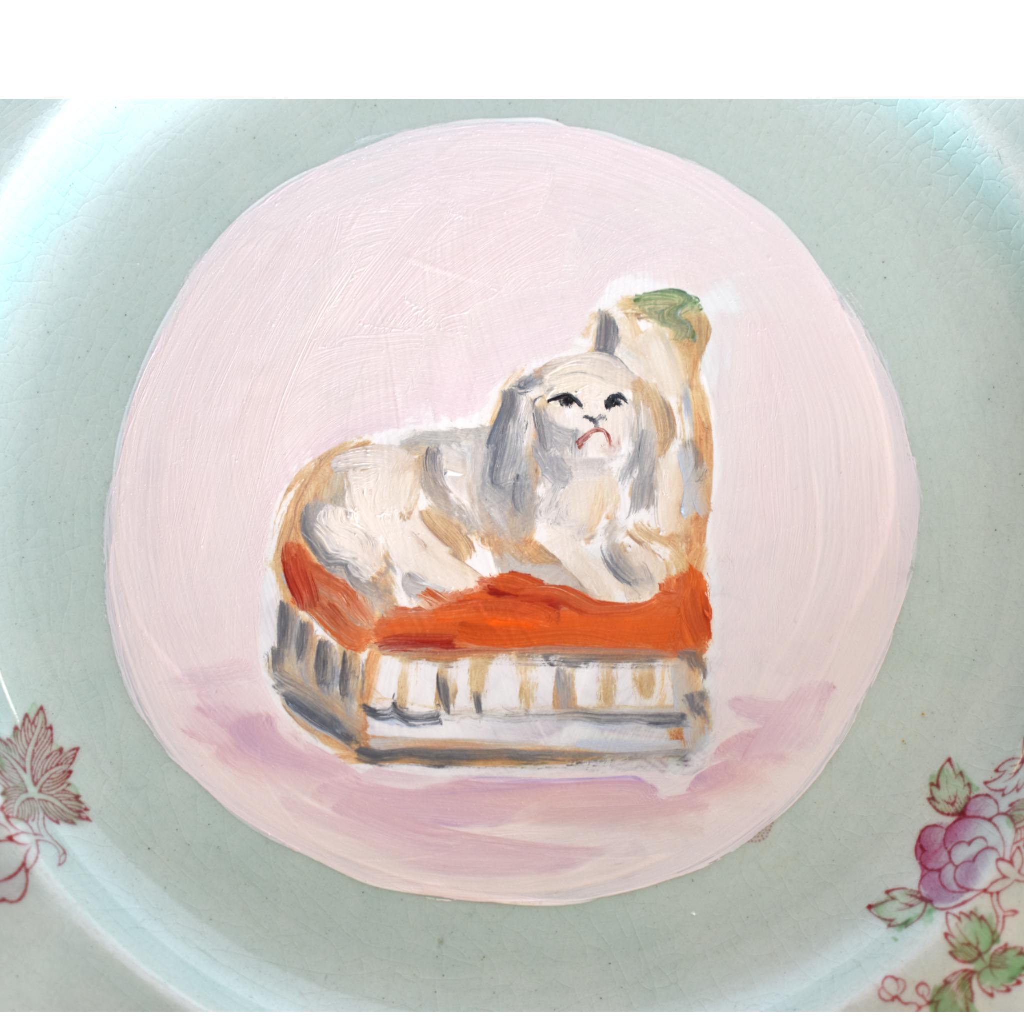 No. 1004 Fitz the Fairing Staffordshire Poodle and his Portrait