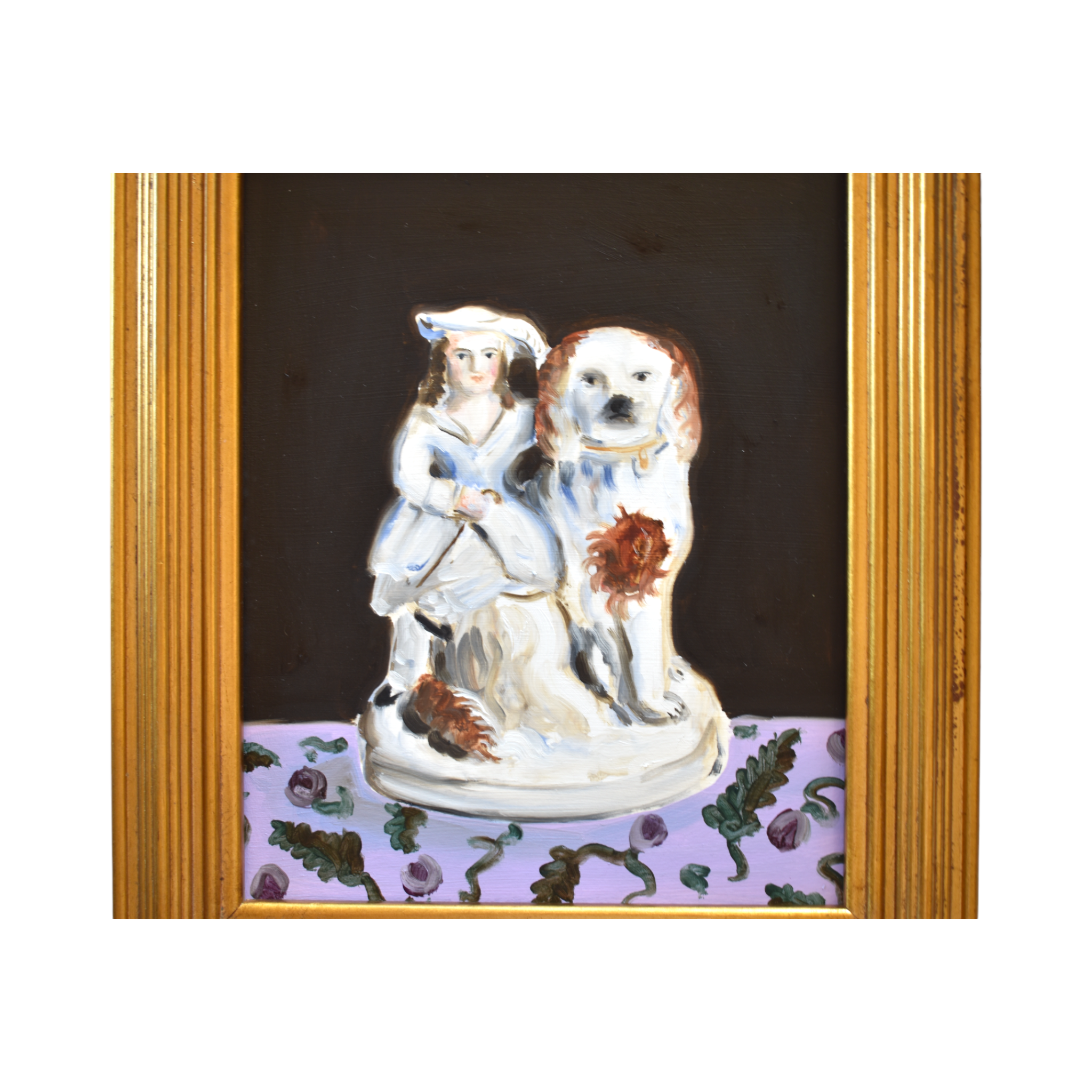 Arabella the Shepherdess and Leopold the Staffordshire Dog Portrait
