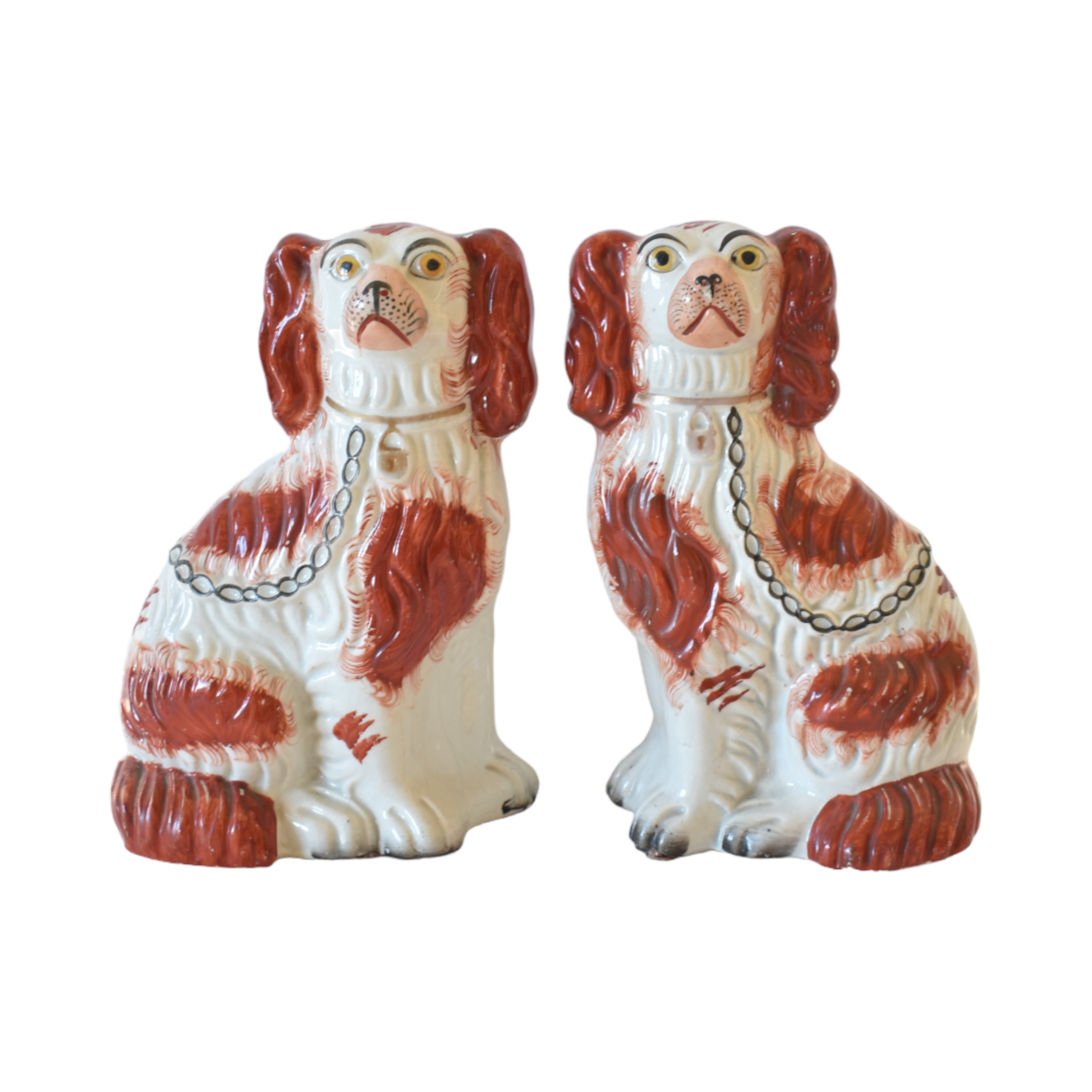 No. 1031 Crispin & Catherine the Red and White Staffordshire Spaniels & Their Portraits