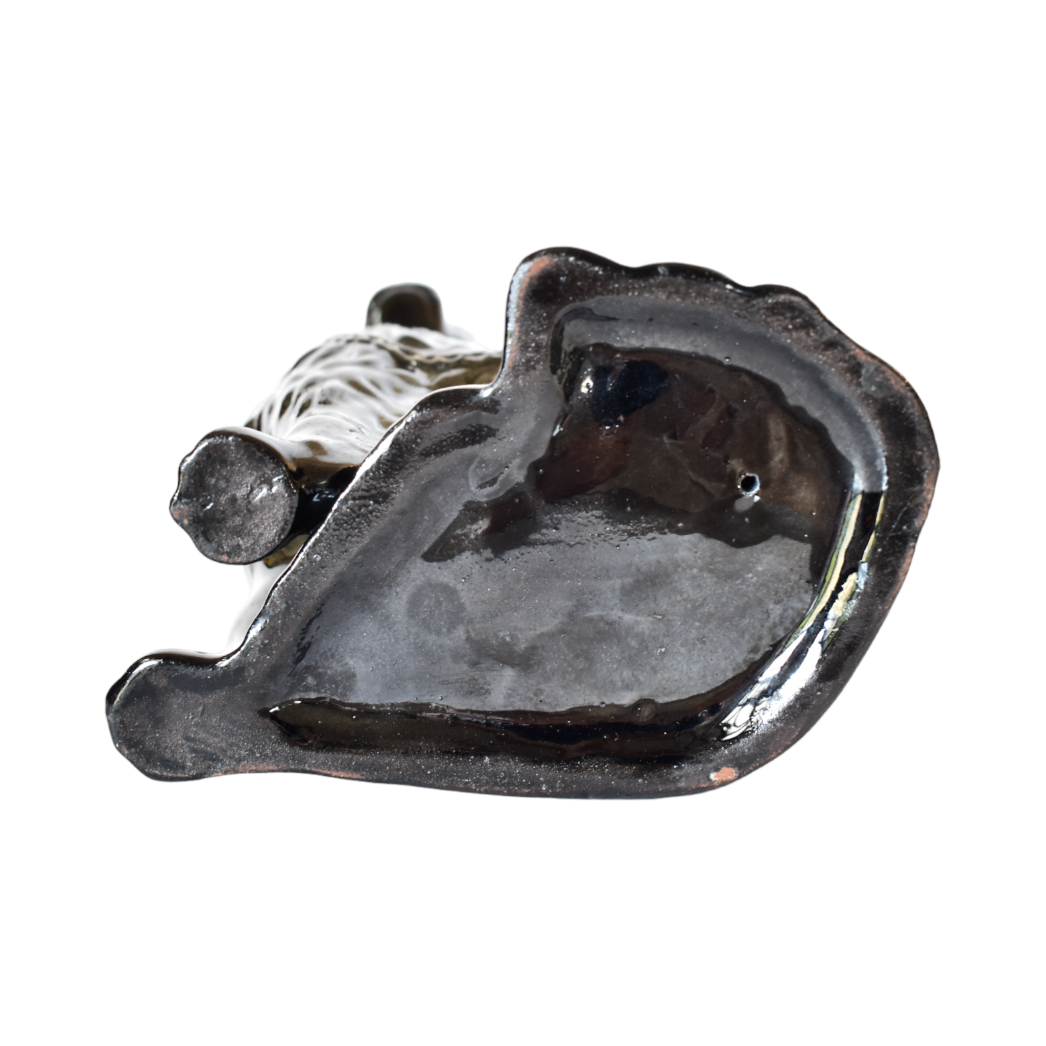 No. 1037 Pearl the Black Jackfield Staffordshire Dog and Her Portrait