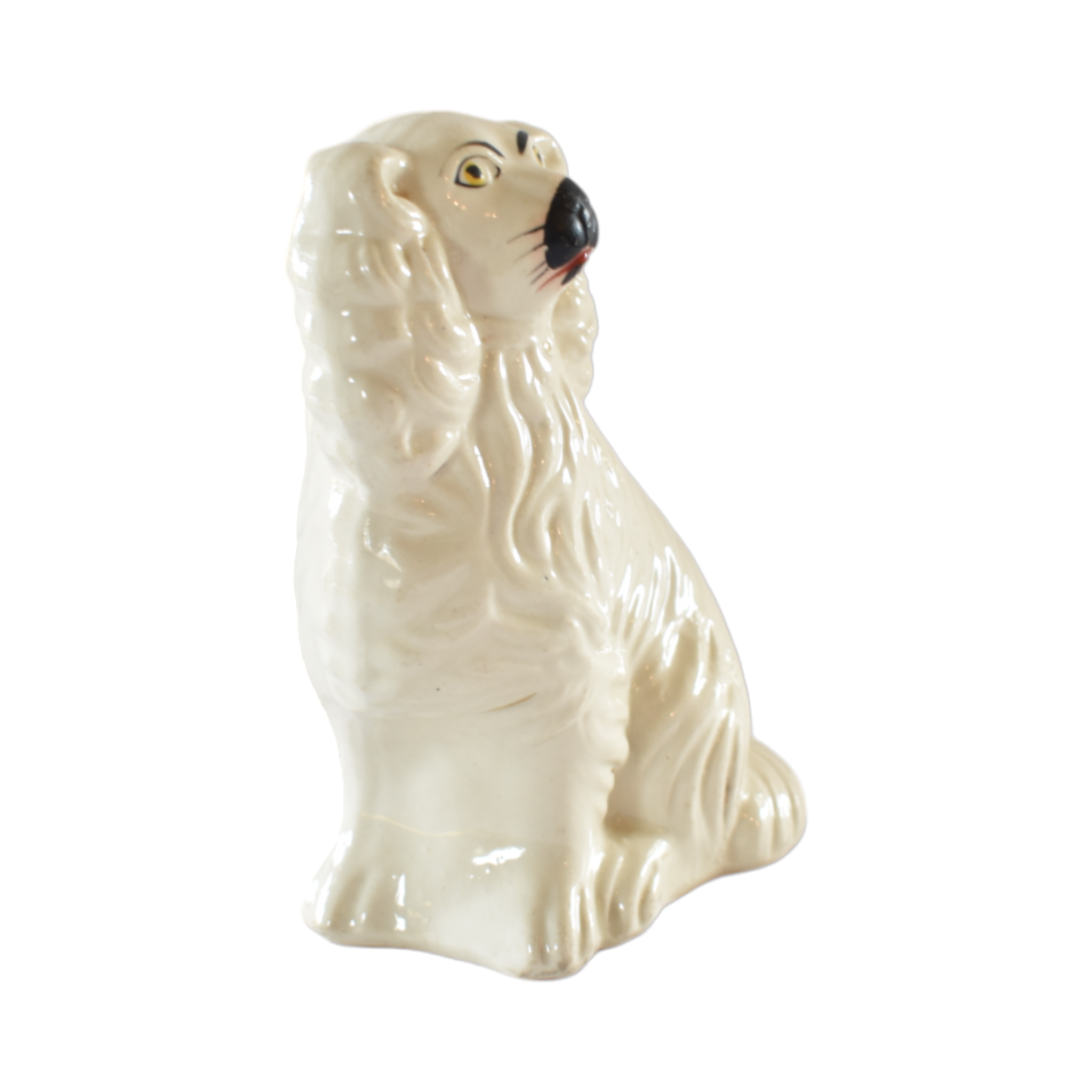 No. 1040 Barnabas the White Staffordshire Spaniel and His Portrait