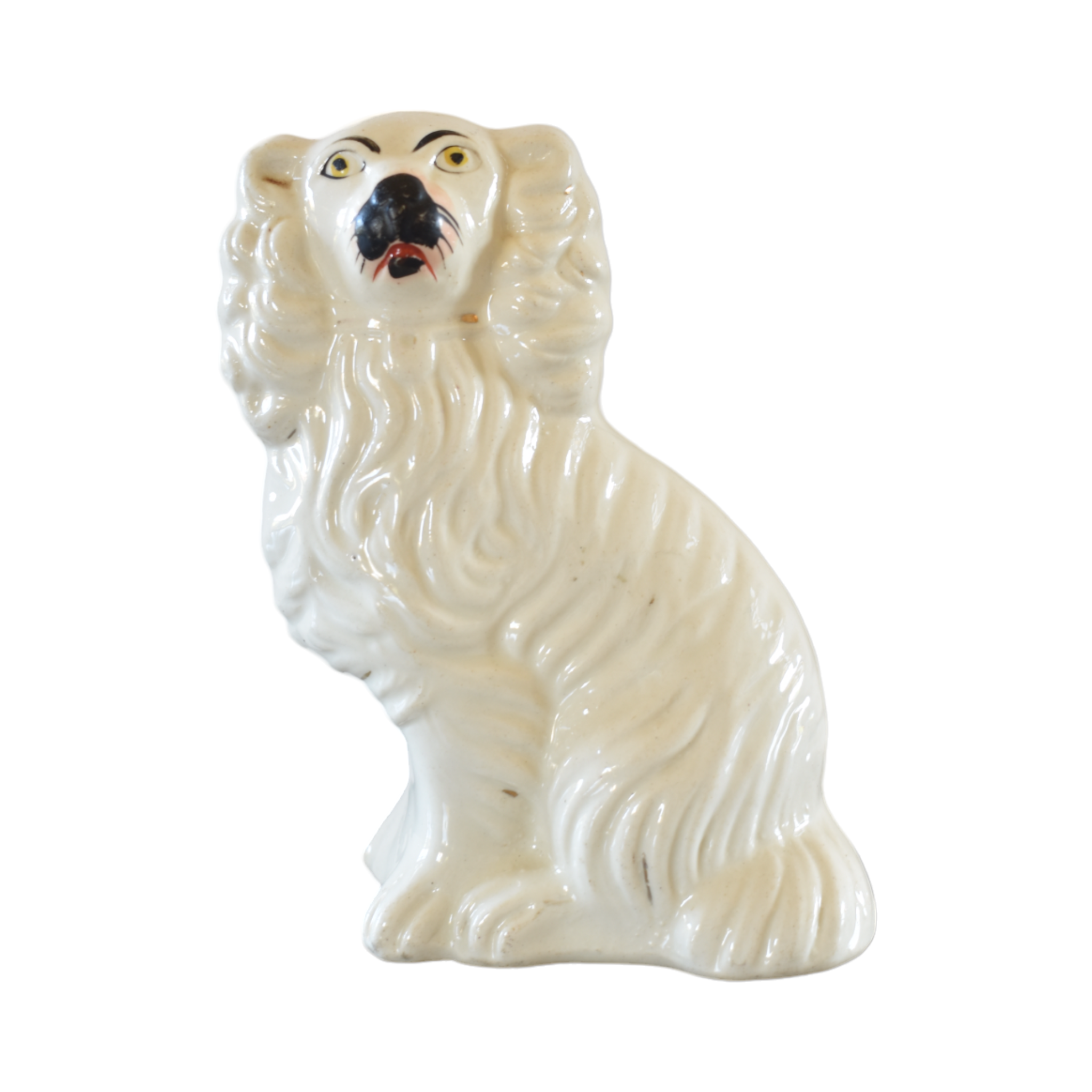 No. 1040 Barnabas the White Staffordshire Spaniel and His Portrait