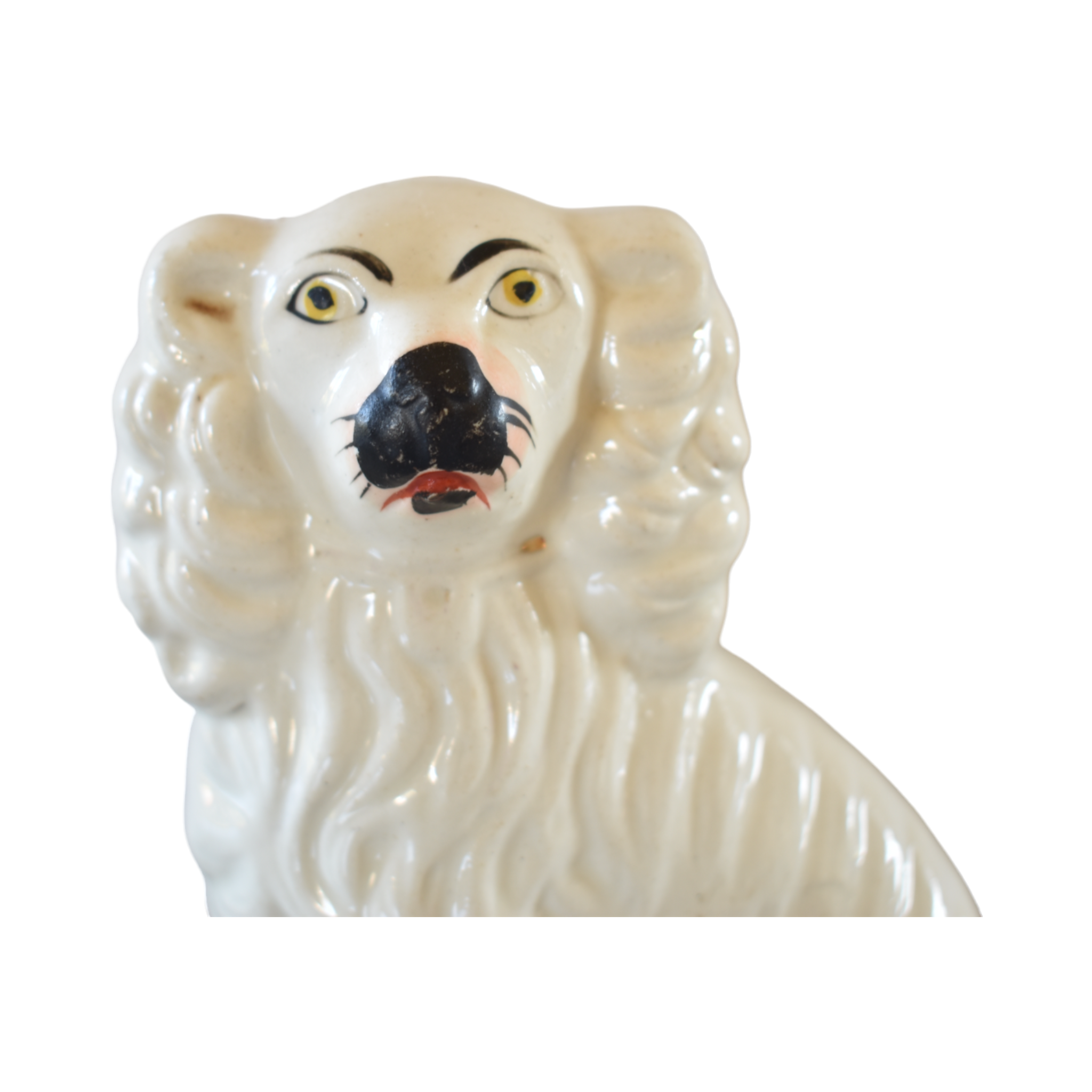 No. 1040 Barnabas the White Staffordshire Spaniel and His Portrait