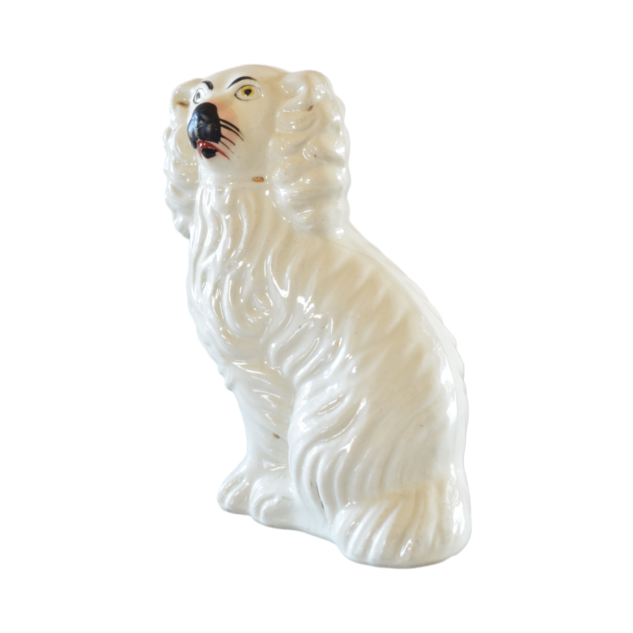 No. 1040 Barnabas the White Staffordshire Spaniel and His Portrait