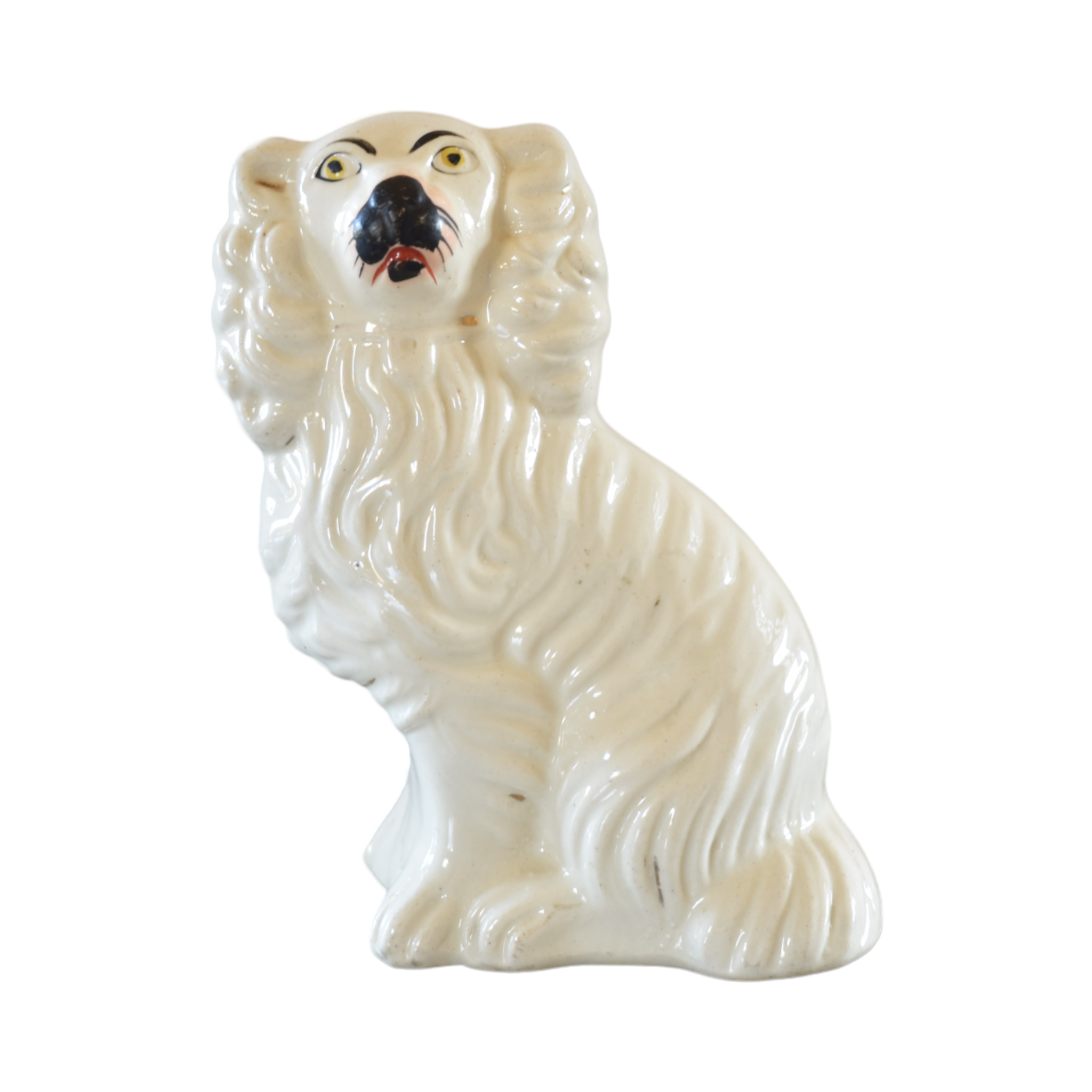 No. 1040 Barnabas the White Staffordshire Spaniel and His Portrait