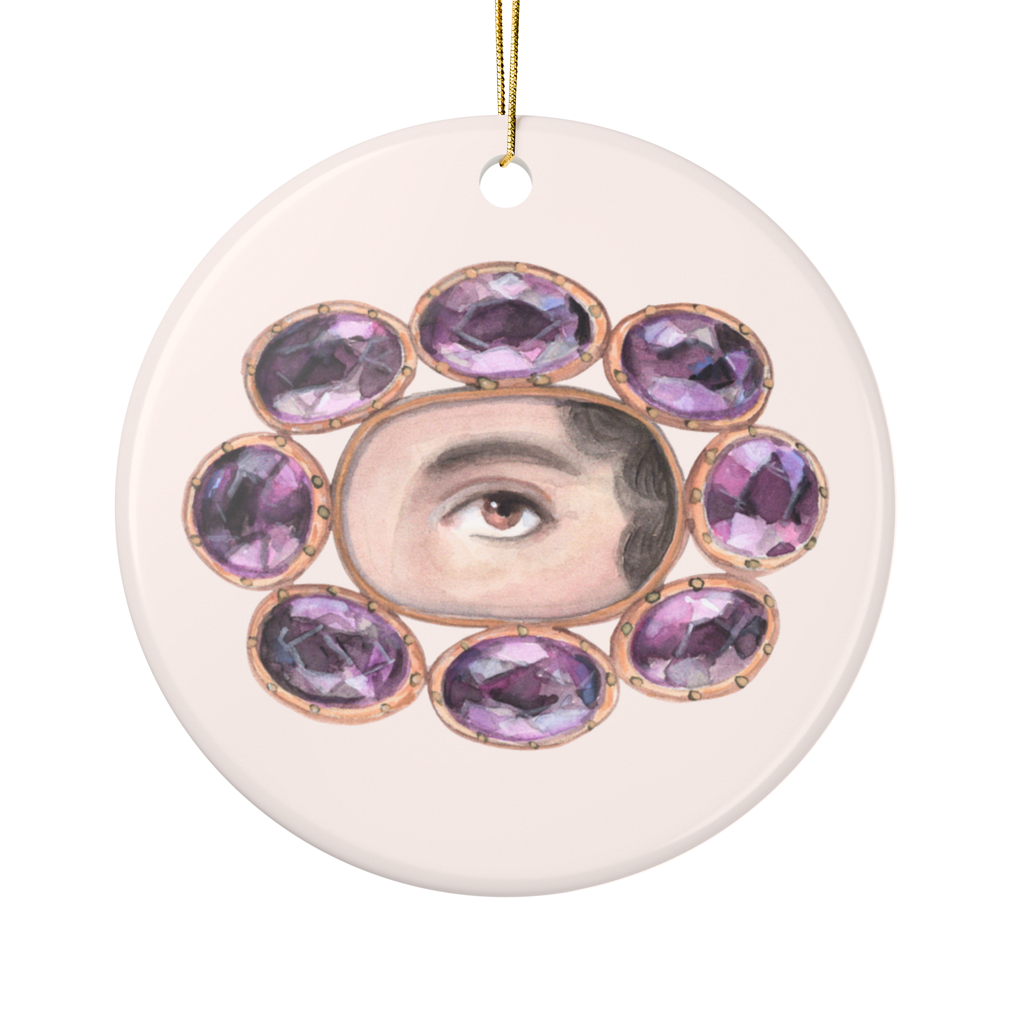Collection No. Three - 6 Lover's Eye Ceramic Christmas Ornaments