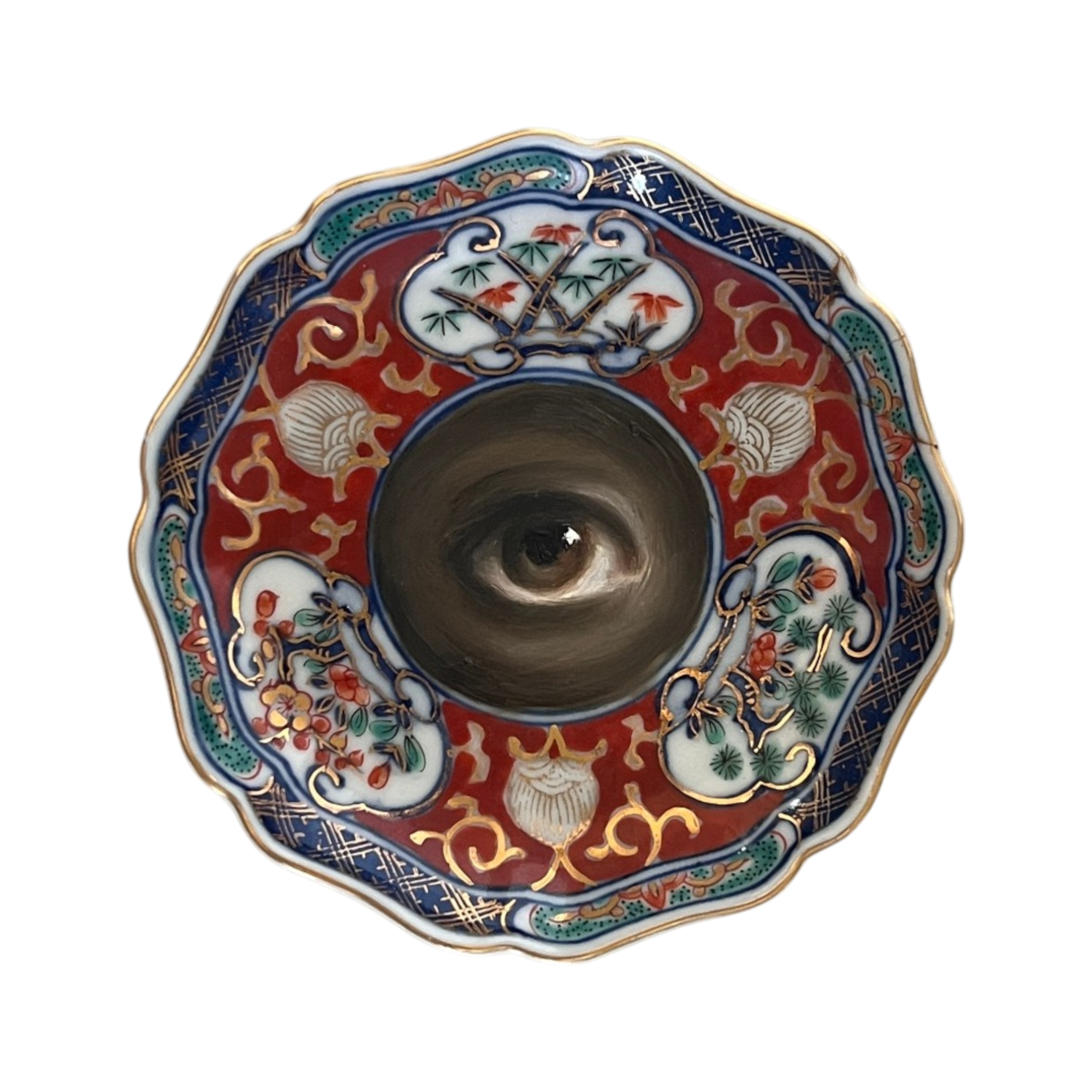 No. 3613 Miniature Lover's Eye Imari Plate