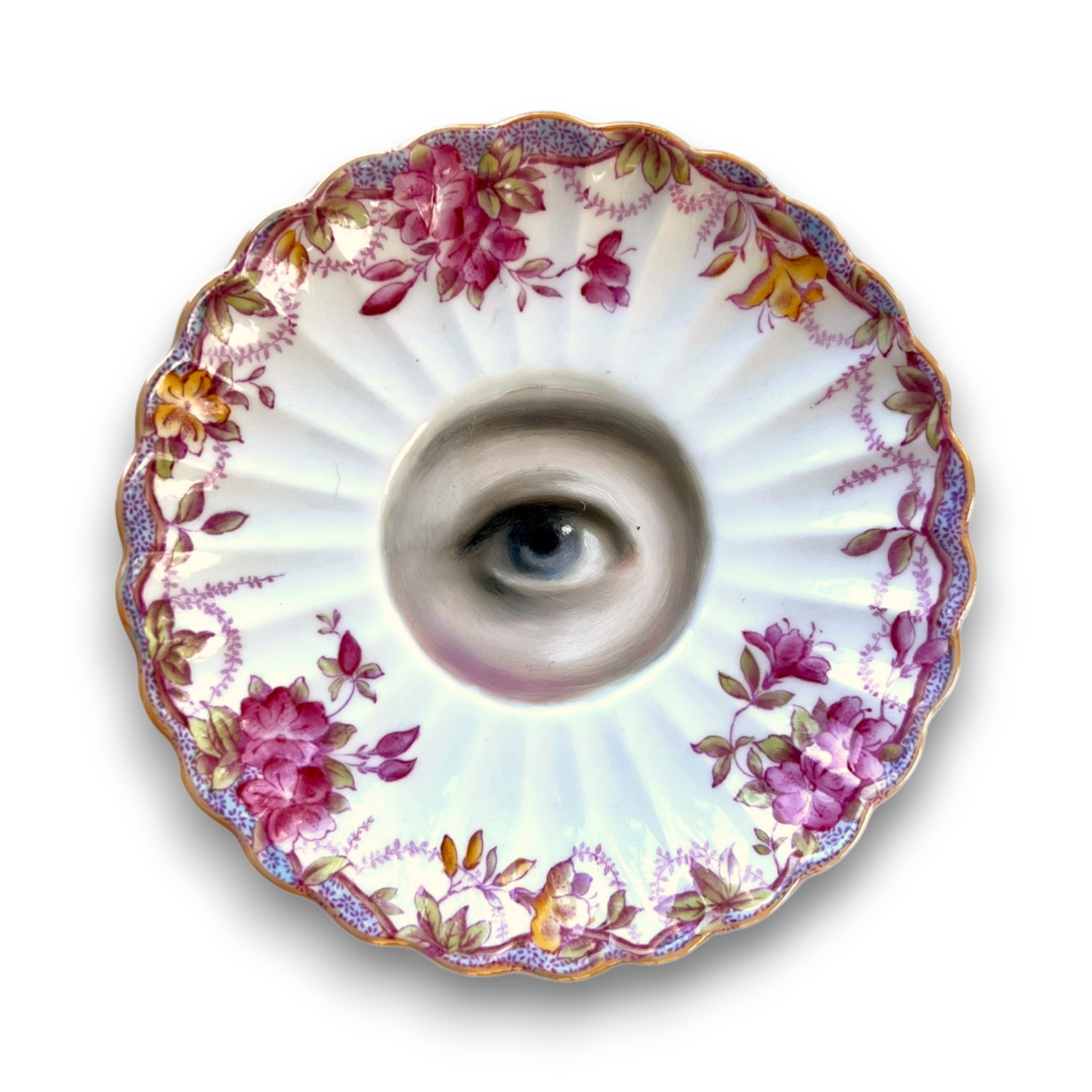 No. 3633 Lover's Eye Painting on a Floral Sprig Spode Copeland China
