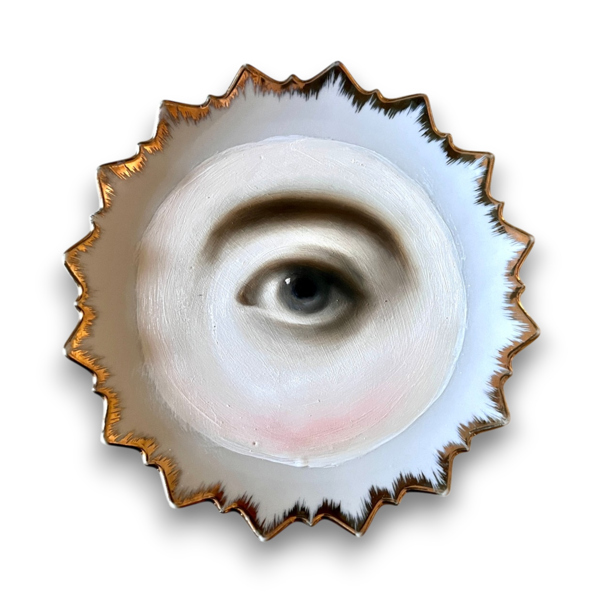 No. 3644 Lover's Eye Painting on a Star plate