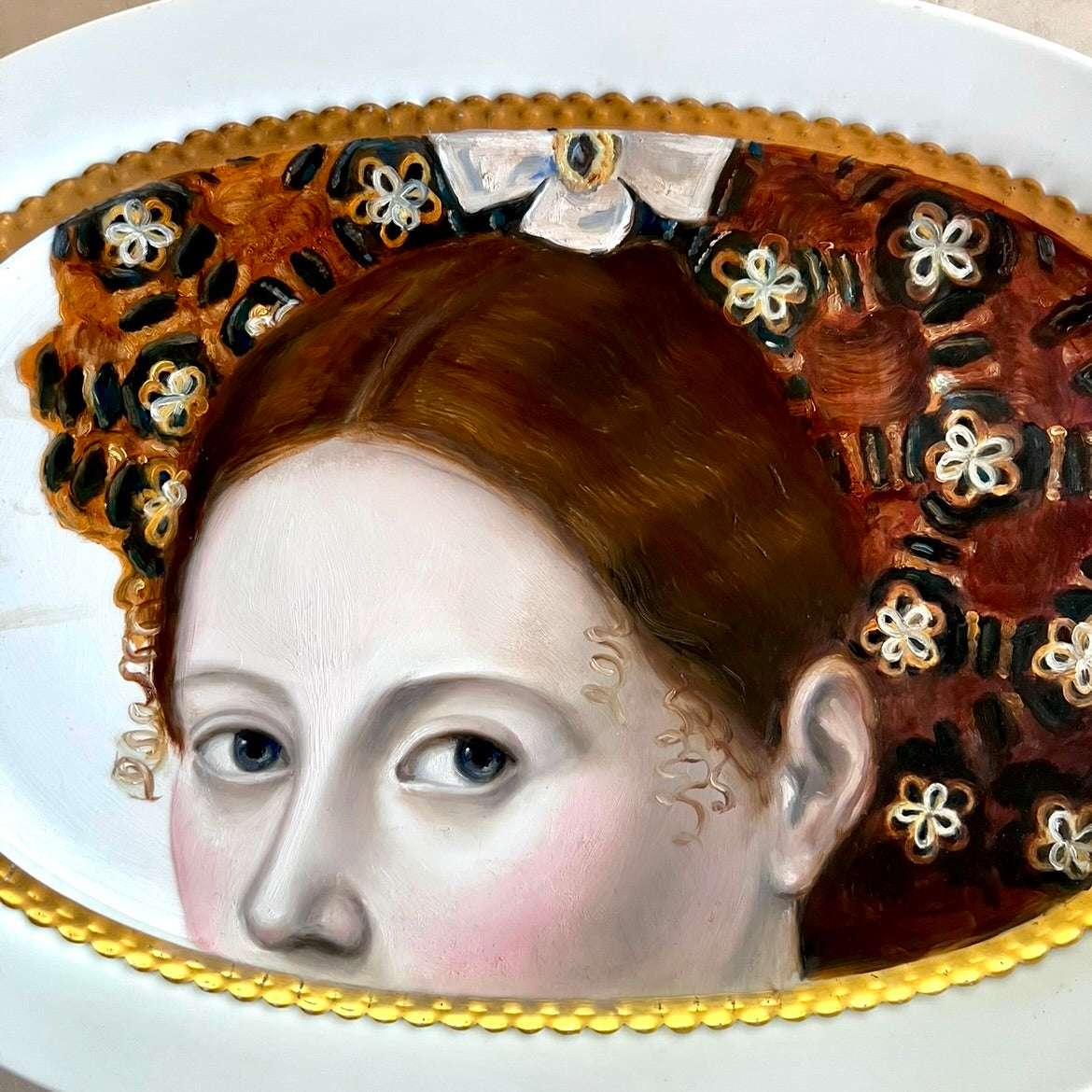 No. 2747 "Clothilde Got Into a Considerable Amount of the Most Delectable Trouble" Portrait Platter