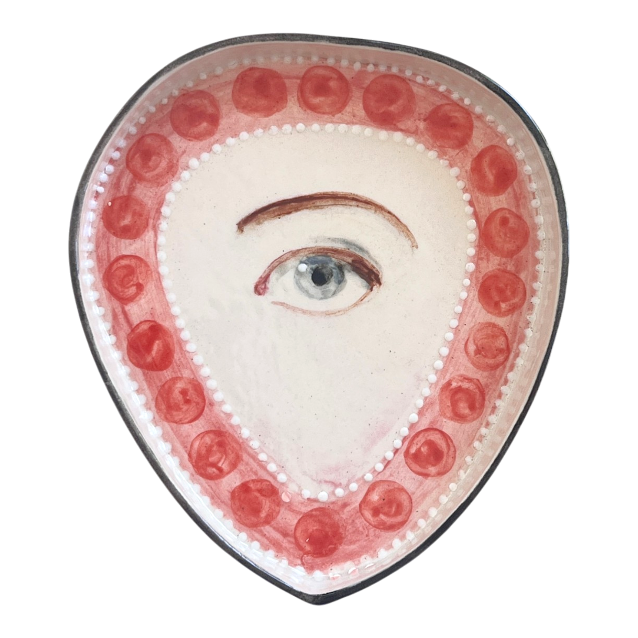 No. 207 Lover's Eye Vide-Poche - Coral Teardrop
