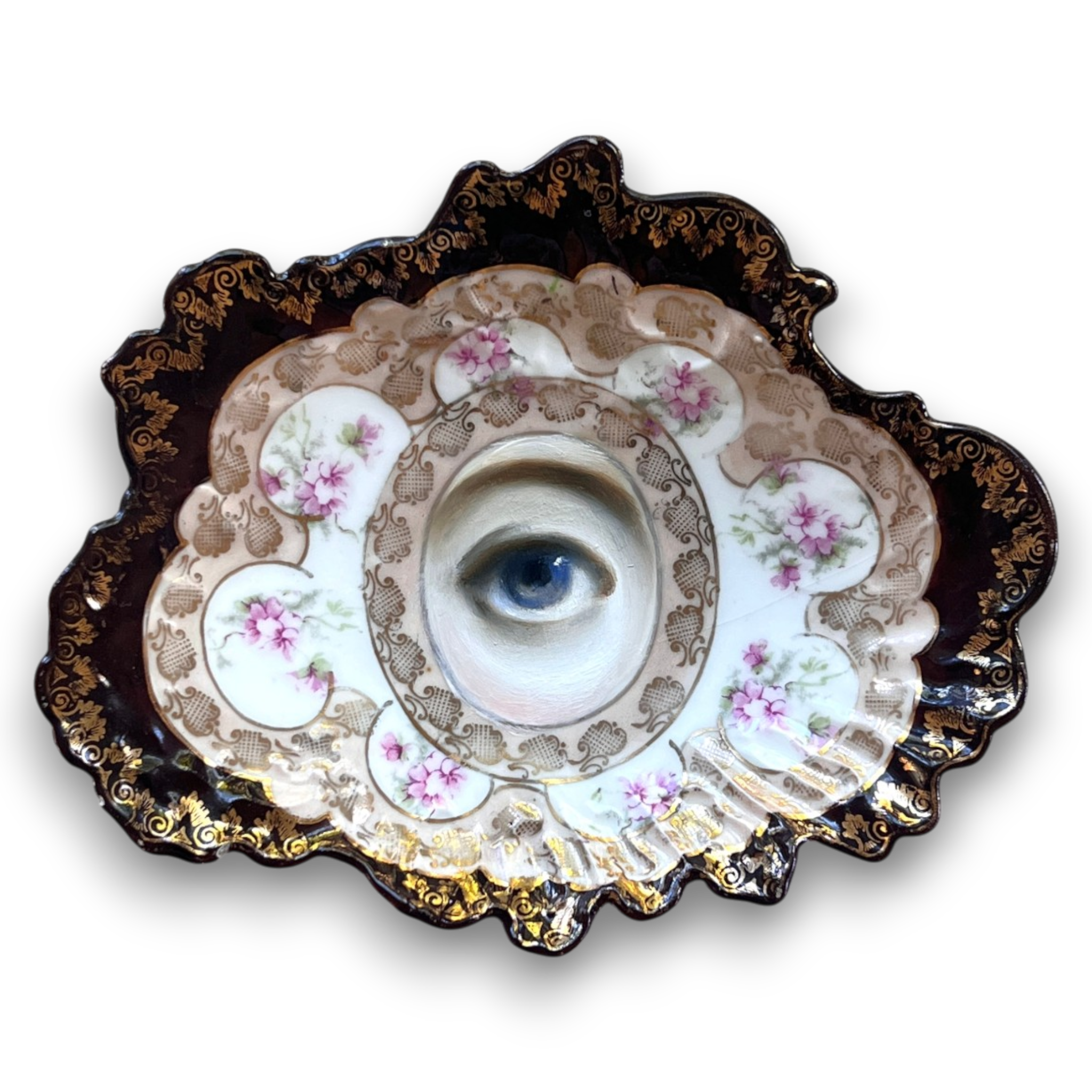 No. 3688 Lover's Eye Painting on an Imperial Austria Dish