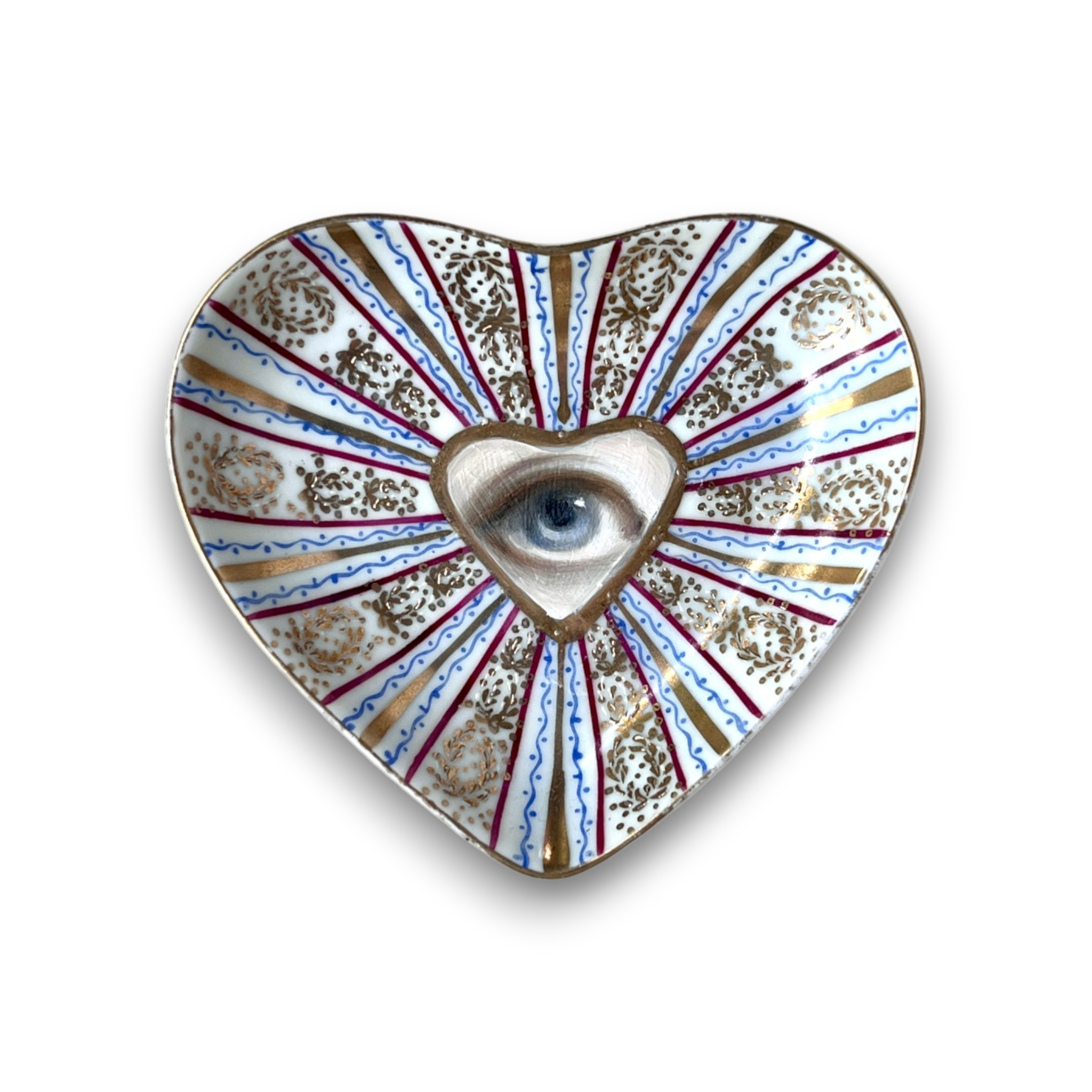 No. 3751 Lover’s Eye Painting on a Heart Dish