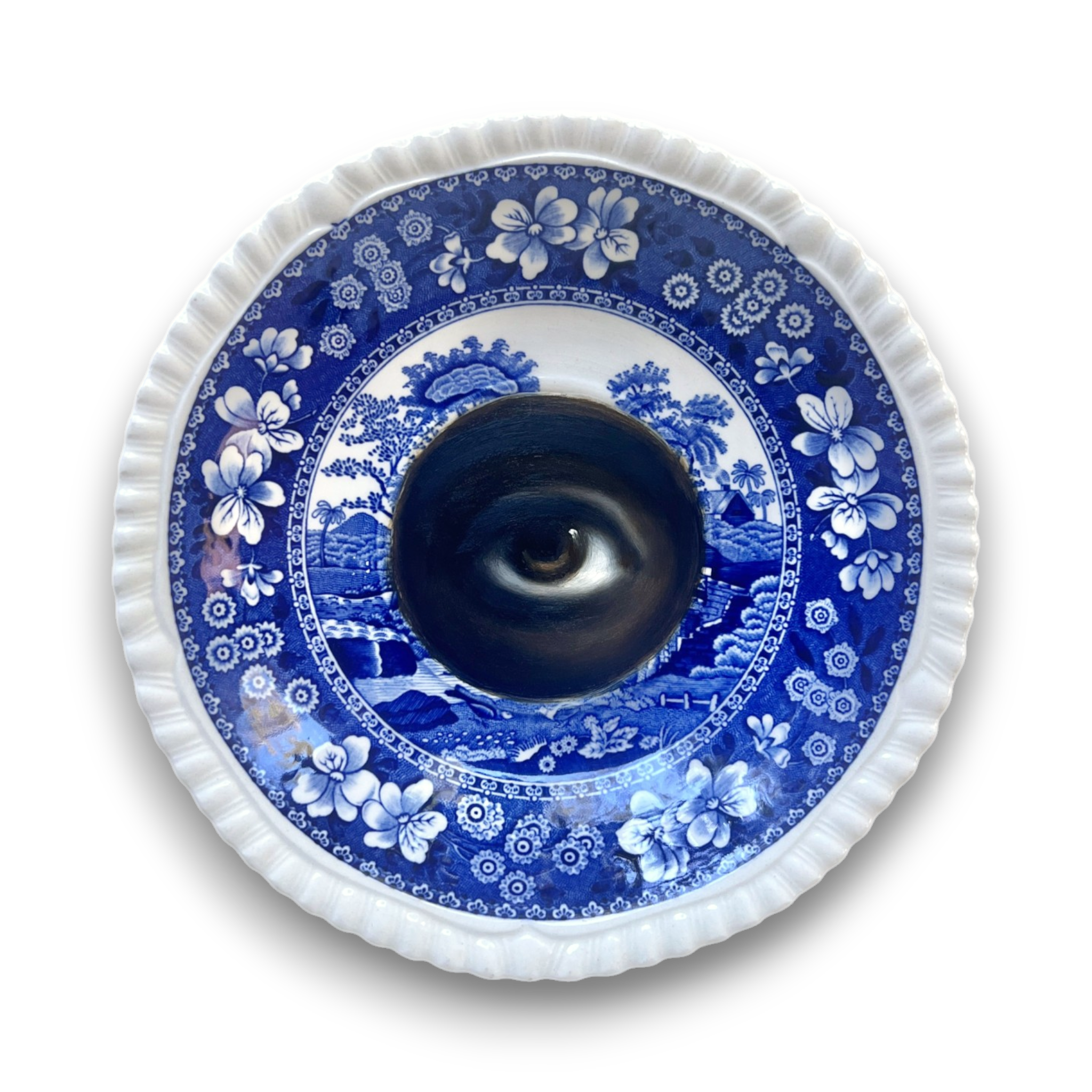 No. 3764 Lover’s Eye Painting on a Spode's Tower Plate