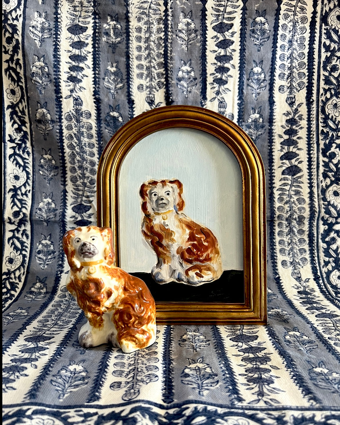 Franklin the Caramel & White Staffordshire Spaniel Portrait