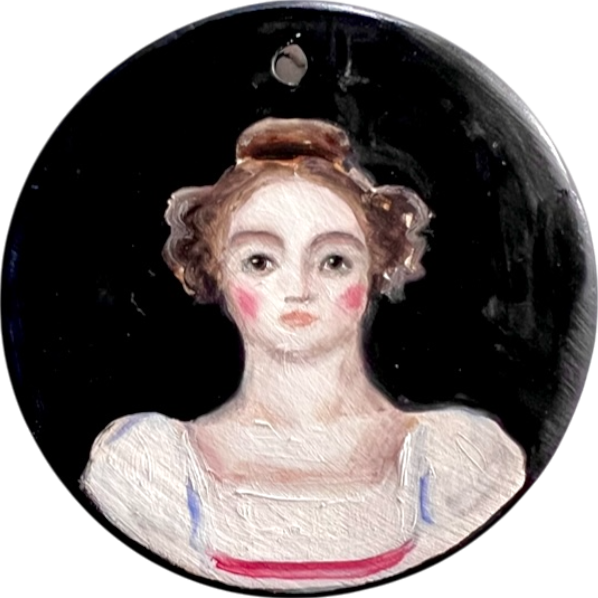 No. 2414 Made-to-Order Elizabeth Bennet Medallion Oil Painting