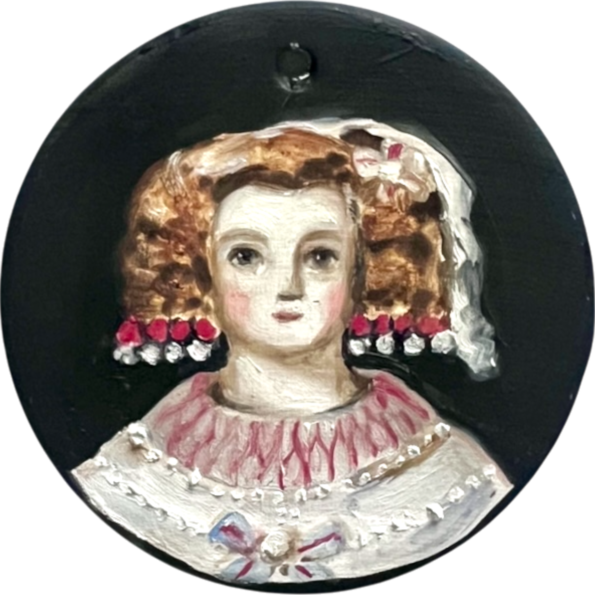 No. 2421 Made-to-Order Infanta Margarita Theresa Medallion Oil Painting