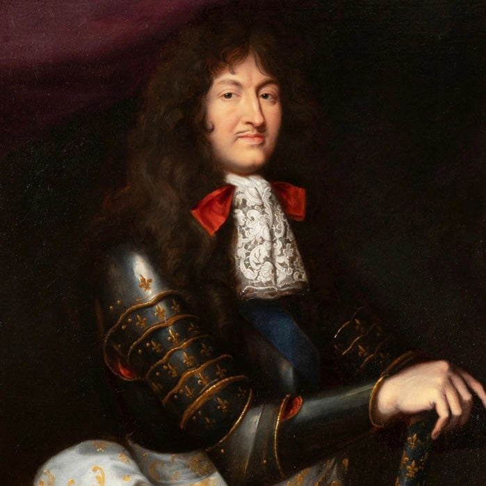 No. 2905 Lover's Eye Painting of Louis XIV on a Gold Luster Plate