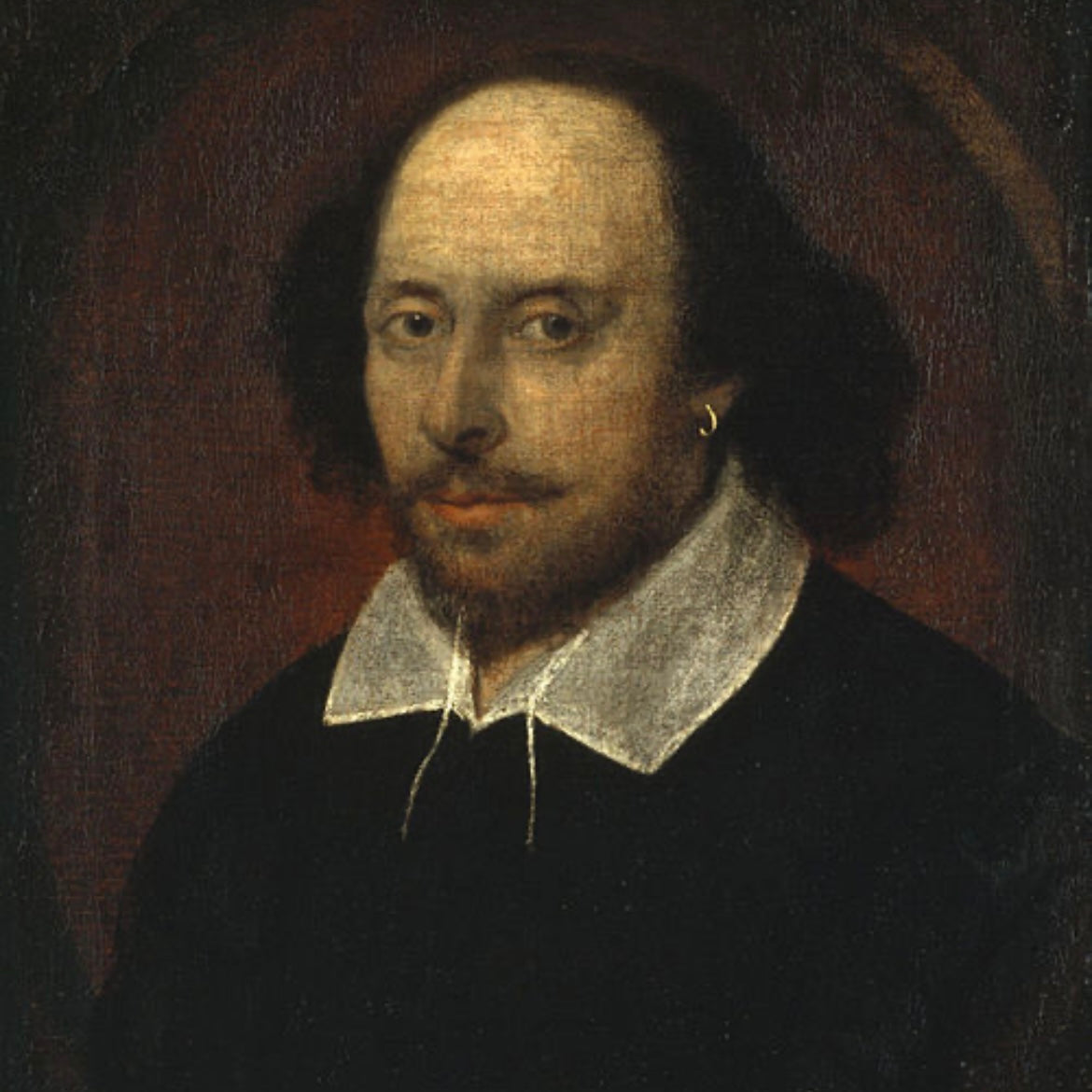 No. 2924 Lover's Eye Painting of William Shakespeare on a Faberge Plate
