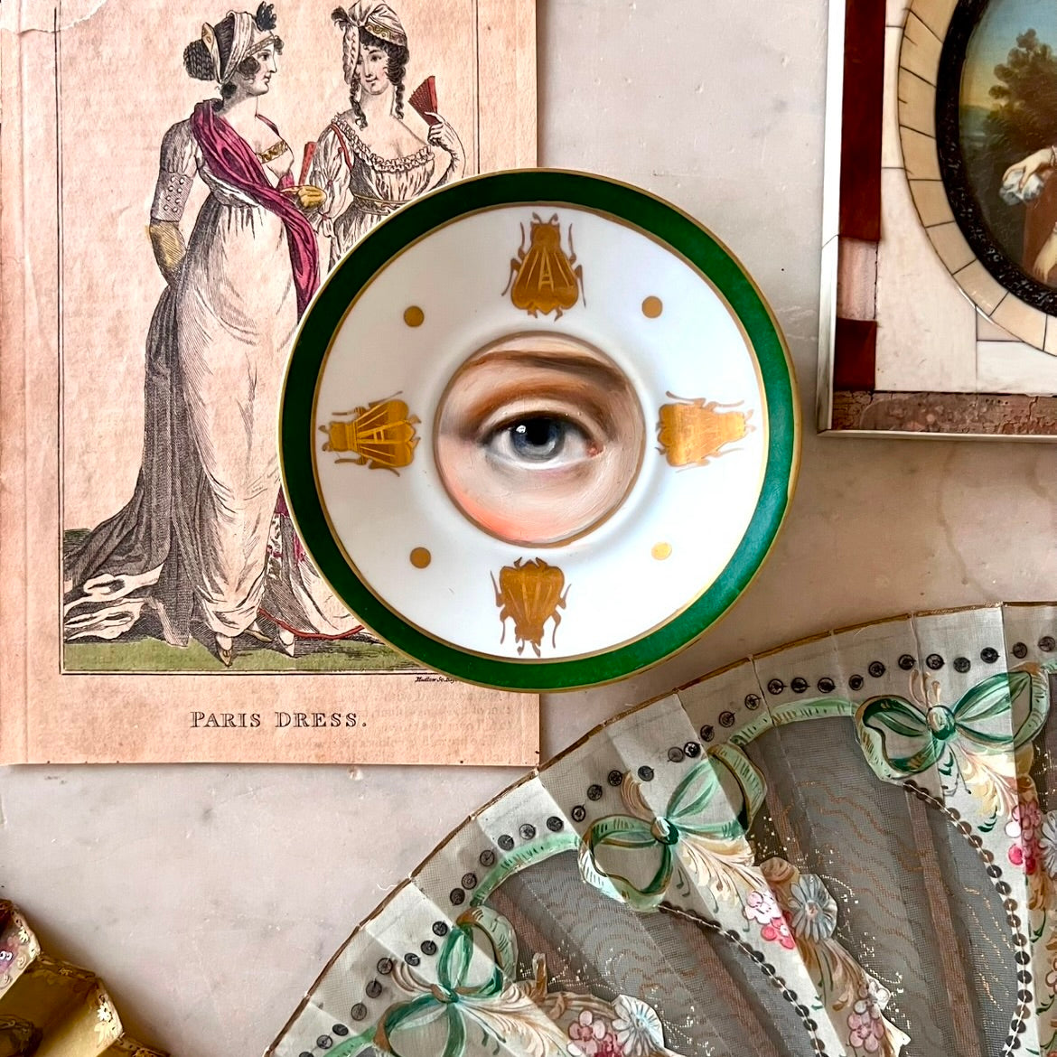 No. 2920 Lover's Eye Painting of Napoleon Bonaparte on a French Limoges Bee Plat
