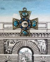 New! - "Cymbeline" - Lover's Eye Maltese Cross Pendant