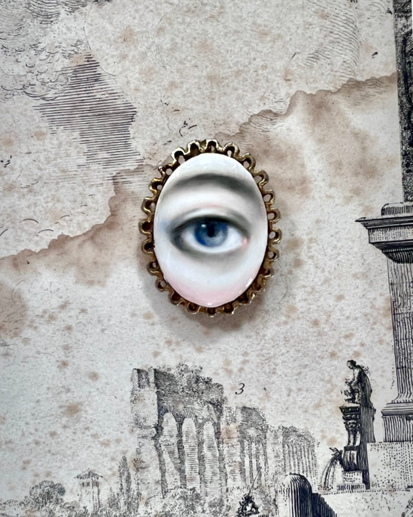 New! - "Zuleika" - Lover's Eye Limoges Porcelain Pendant