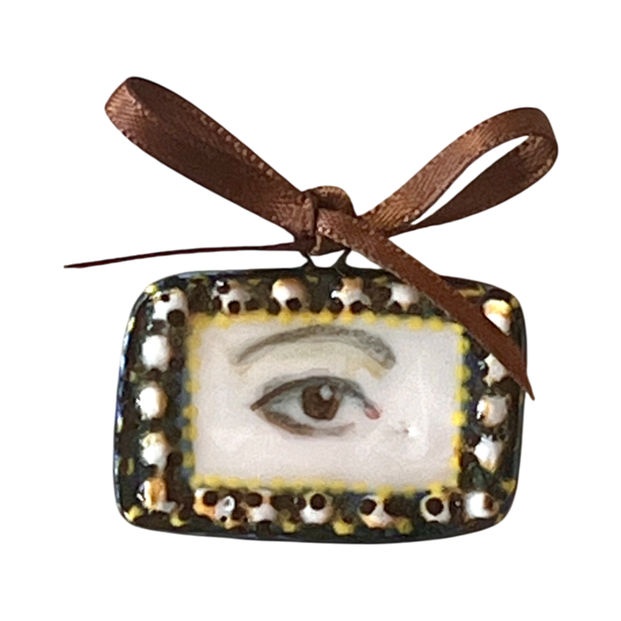 No. 289 Lover's Eye Charm - Mottled Pearls