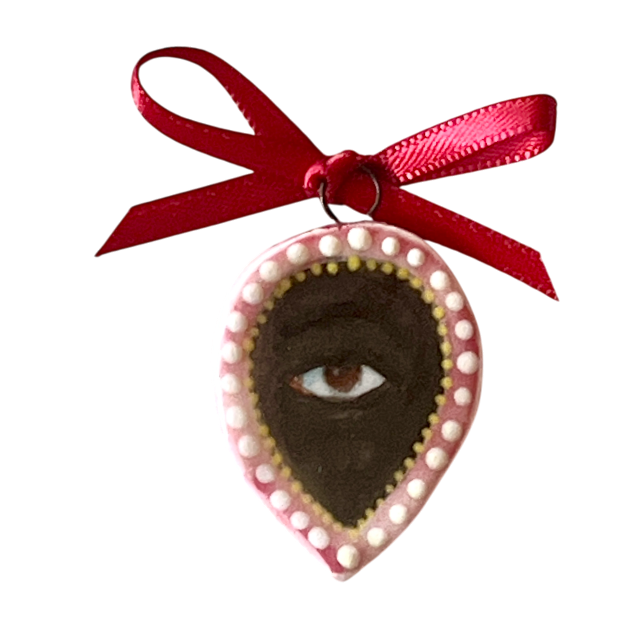 No. 294 Lover's Eye Charm - Pearl & Gold Teardrop