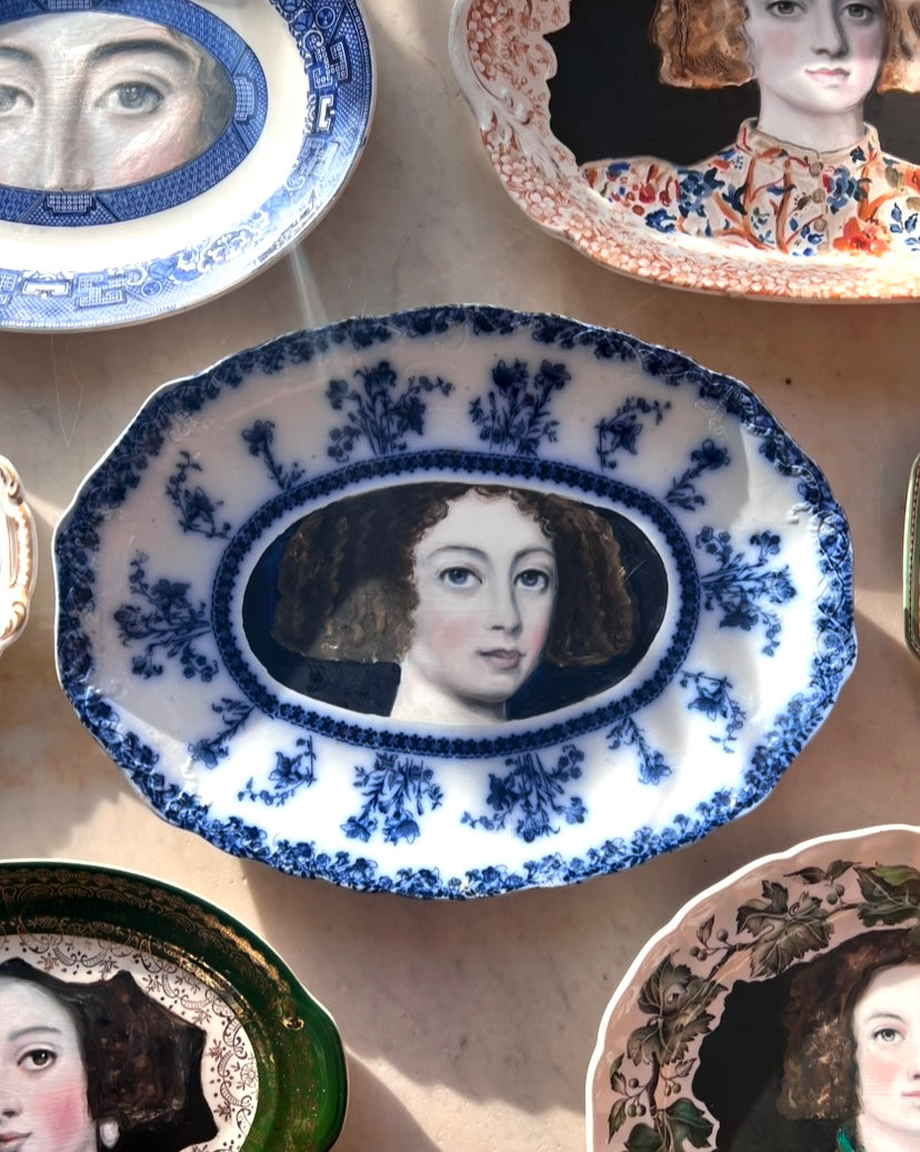 No. 1385 "It Was Time for Louise to Bloom" Portrait Platter